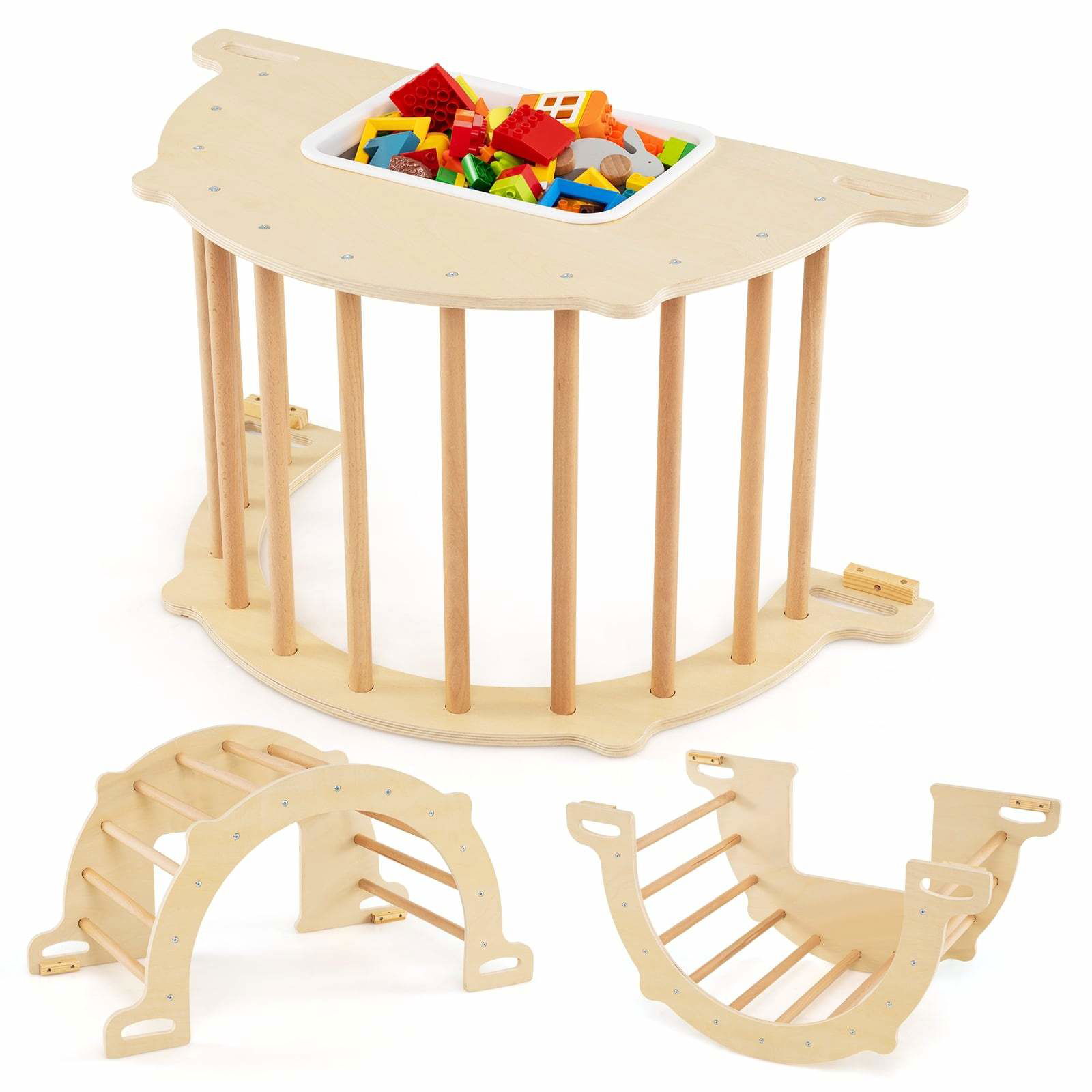 8-i-1 klatrebue til børn med opbevaringskasse – sjov indenfor/udendørs