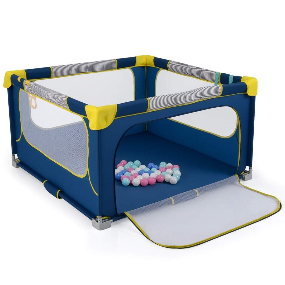 Hopfällbar lekhage för babyn med bollar och handtag – Säker lekyta | Hem & Hobby | Pryloteket