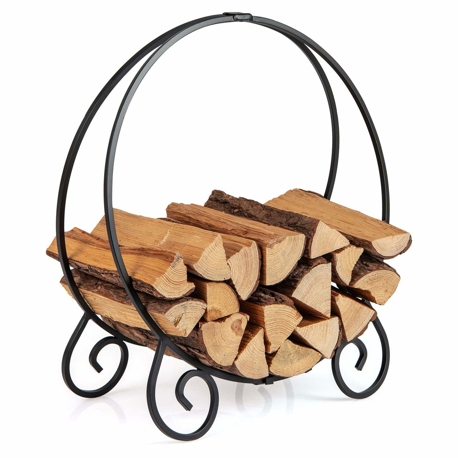 Sammenklappelig brænderist i metal – indendørs/udendørs, 59 cm, sort