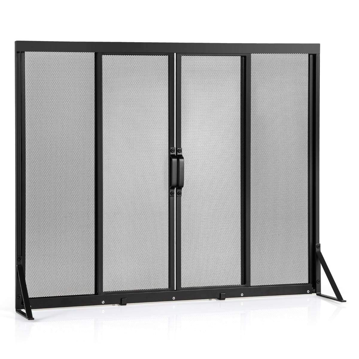 Öppen spis med skjutdörrar – metall, 96 x 79 cm | Hem & Hobby | Pryloteket
