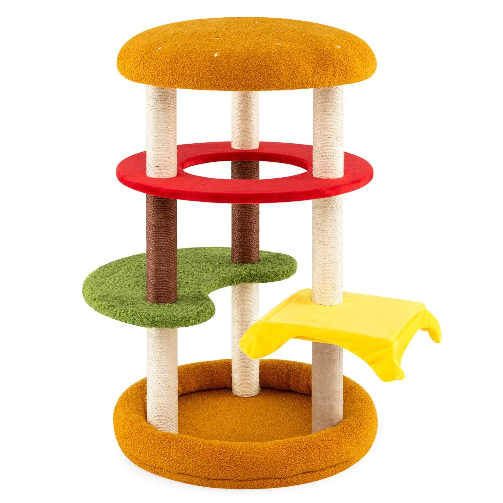 Kradsetræ med hyggelig platform og rummelig seng – 106 cm