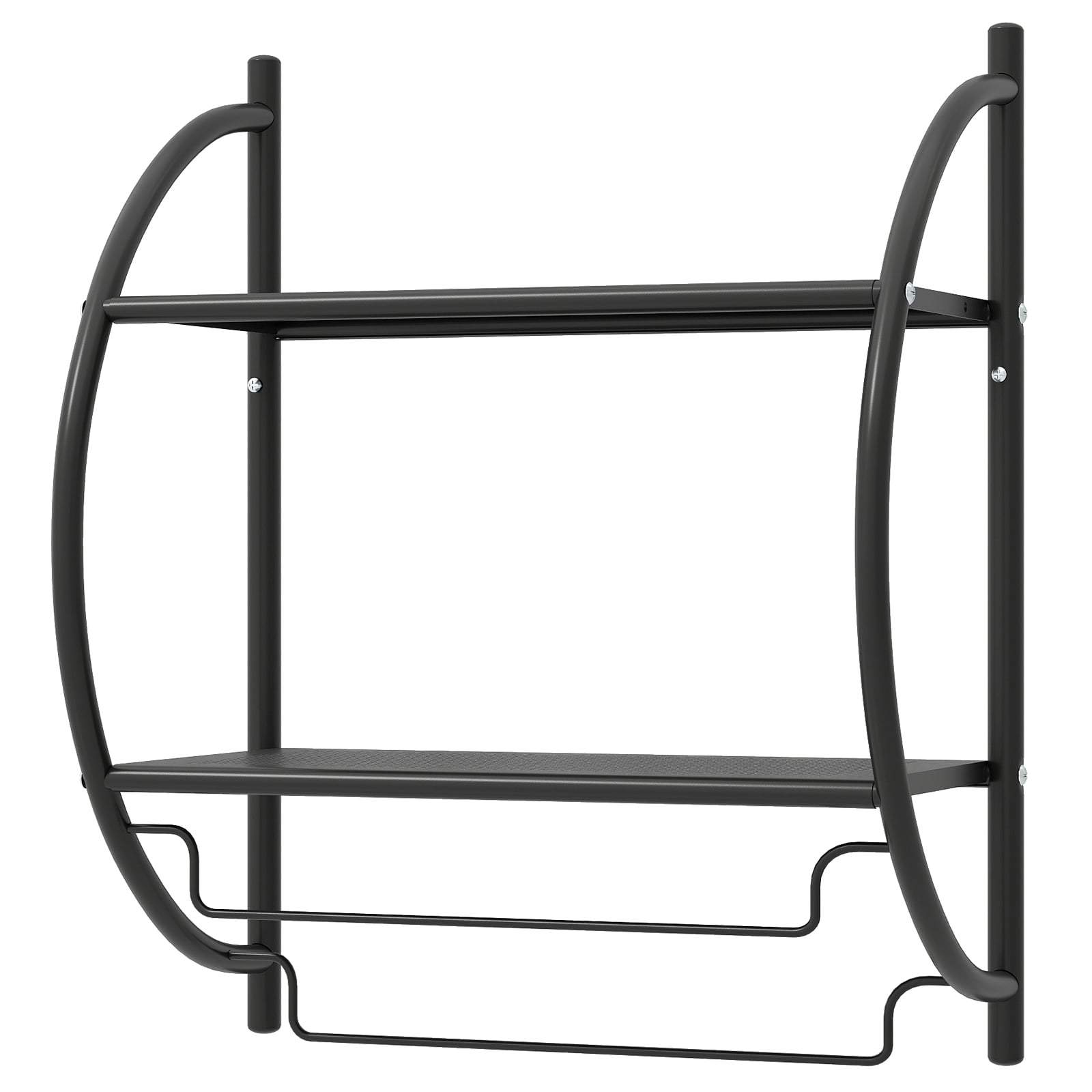 Väggmonterad handdukshängare i svart metall – platsbesparande design | Hem & Hobby | Pryloteket