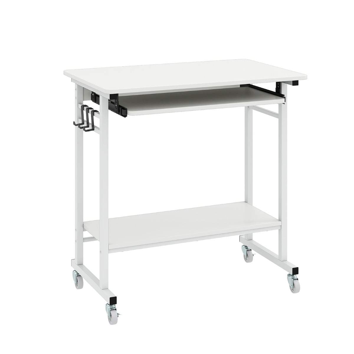 Mobilt datorbord med tangentbordsbricka och förvaringshyllor | Hem & Hobby | Pryloteket