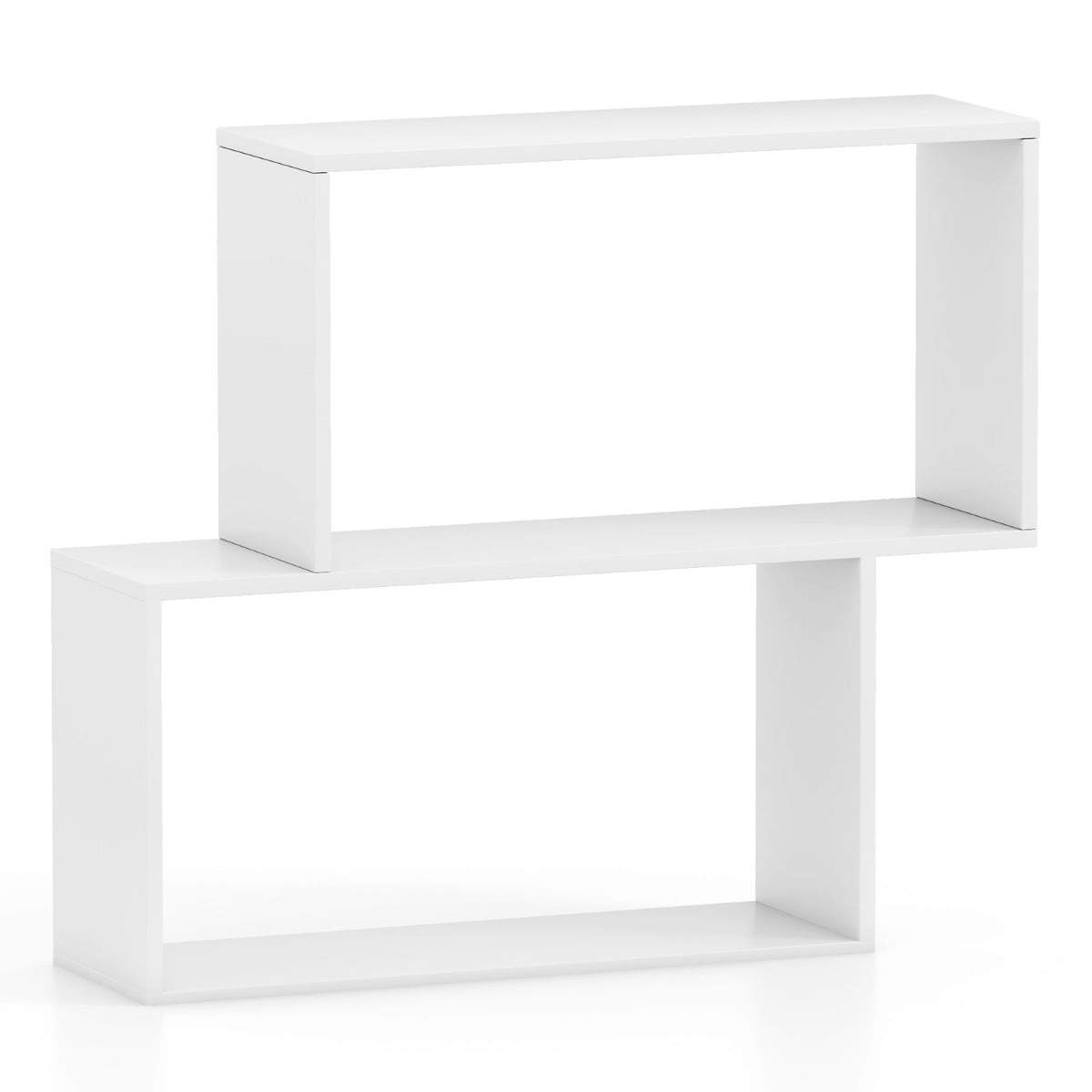 Geometrisk bokhylla med 3 våningar – vitt trä, kubhyllor | Hem & Hobby | Pryloteket