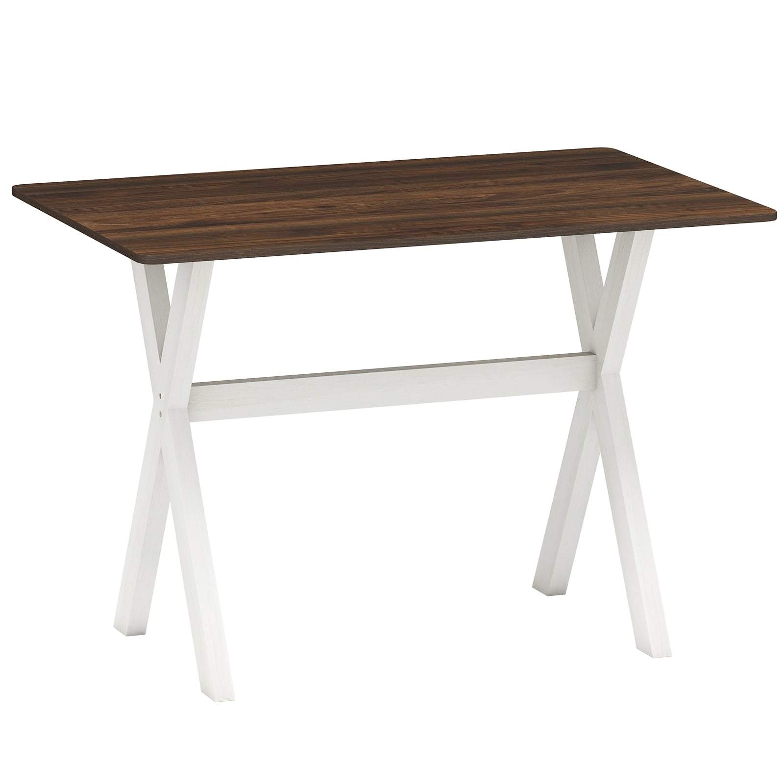 Spisebord med X-ramme, valnøddefinish – 110 x 71 cm