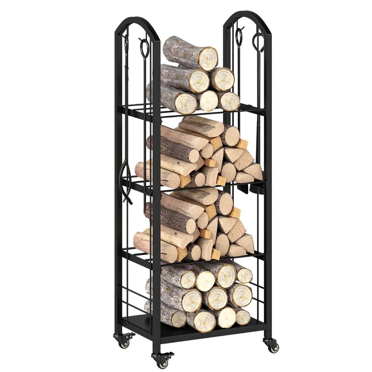4-vånings rullande stockhylla med verktyg – inomhus/utomhus | Hem & Hobby | Pryloteket