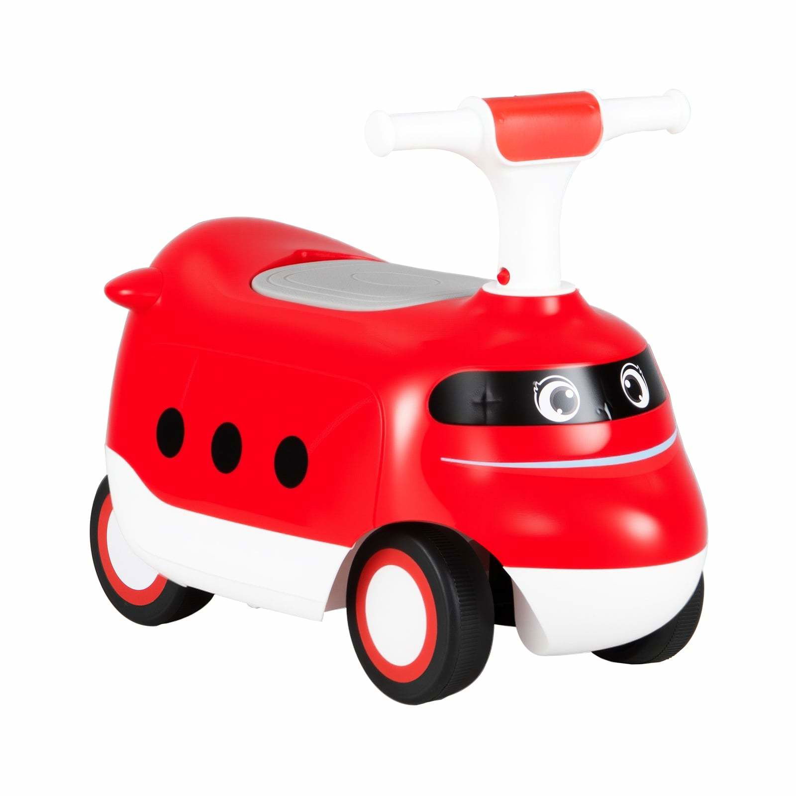 Småbørnskørevogn med horn og opbevaring – rød