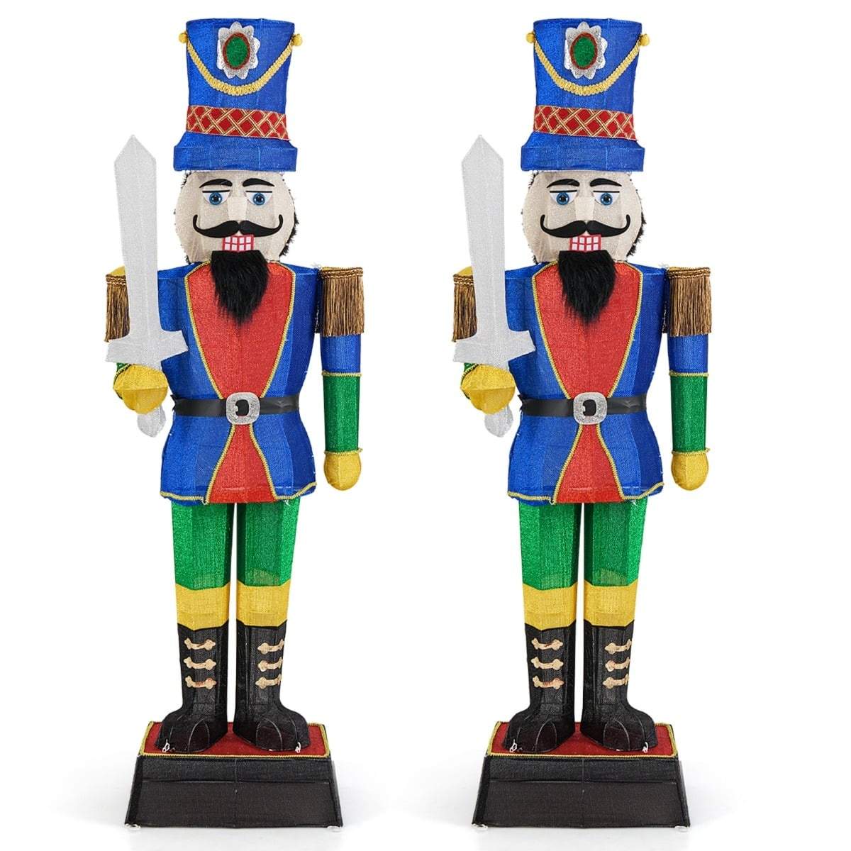 Kæmpe 3D Nøddeknækker med Sværd – 110 LED Lys, Udendørs Sikker