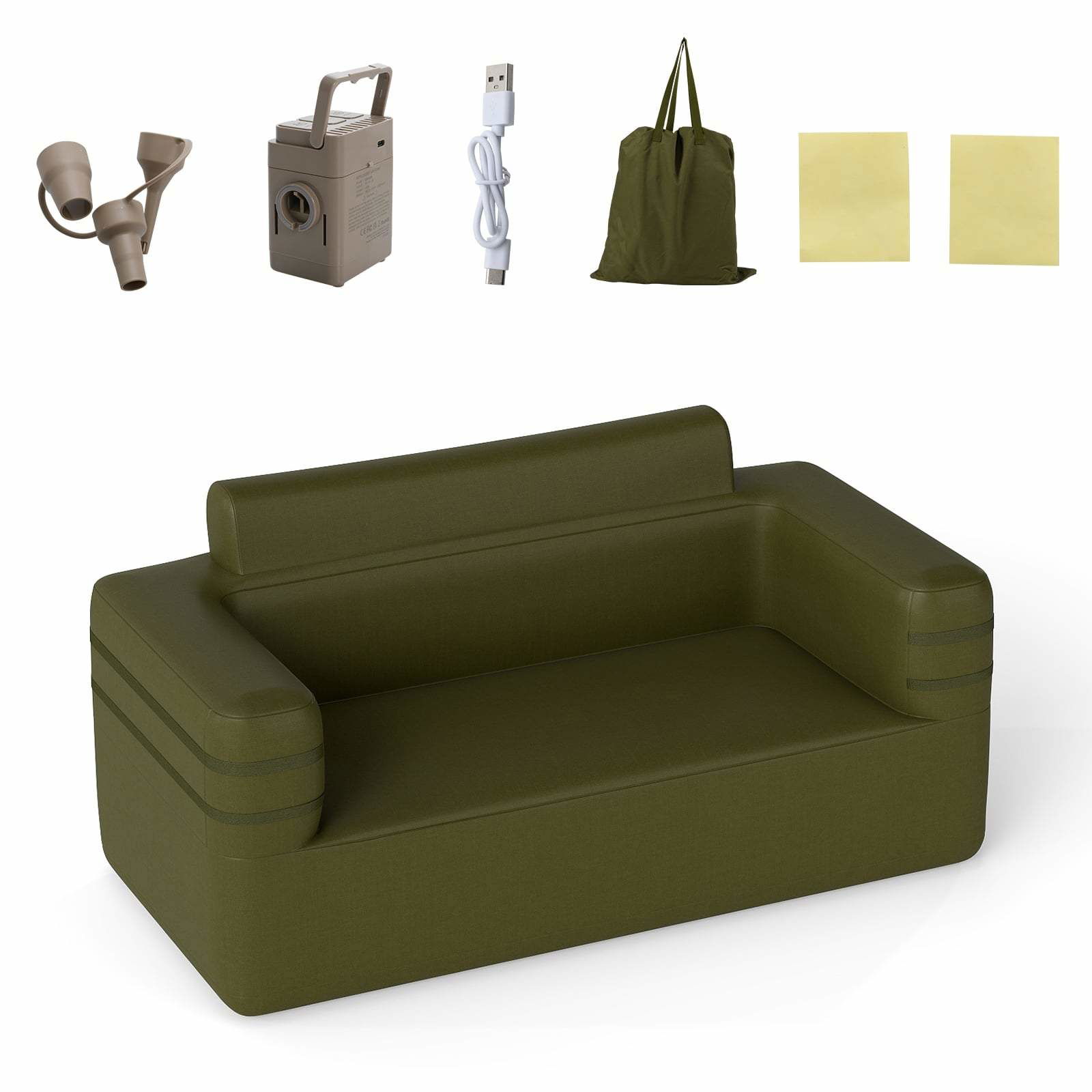 Oppustelig sofa med pumpe og opbevaringstaske – 2 personer