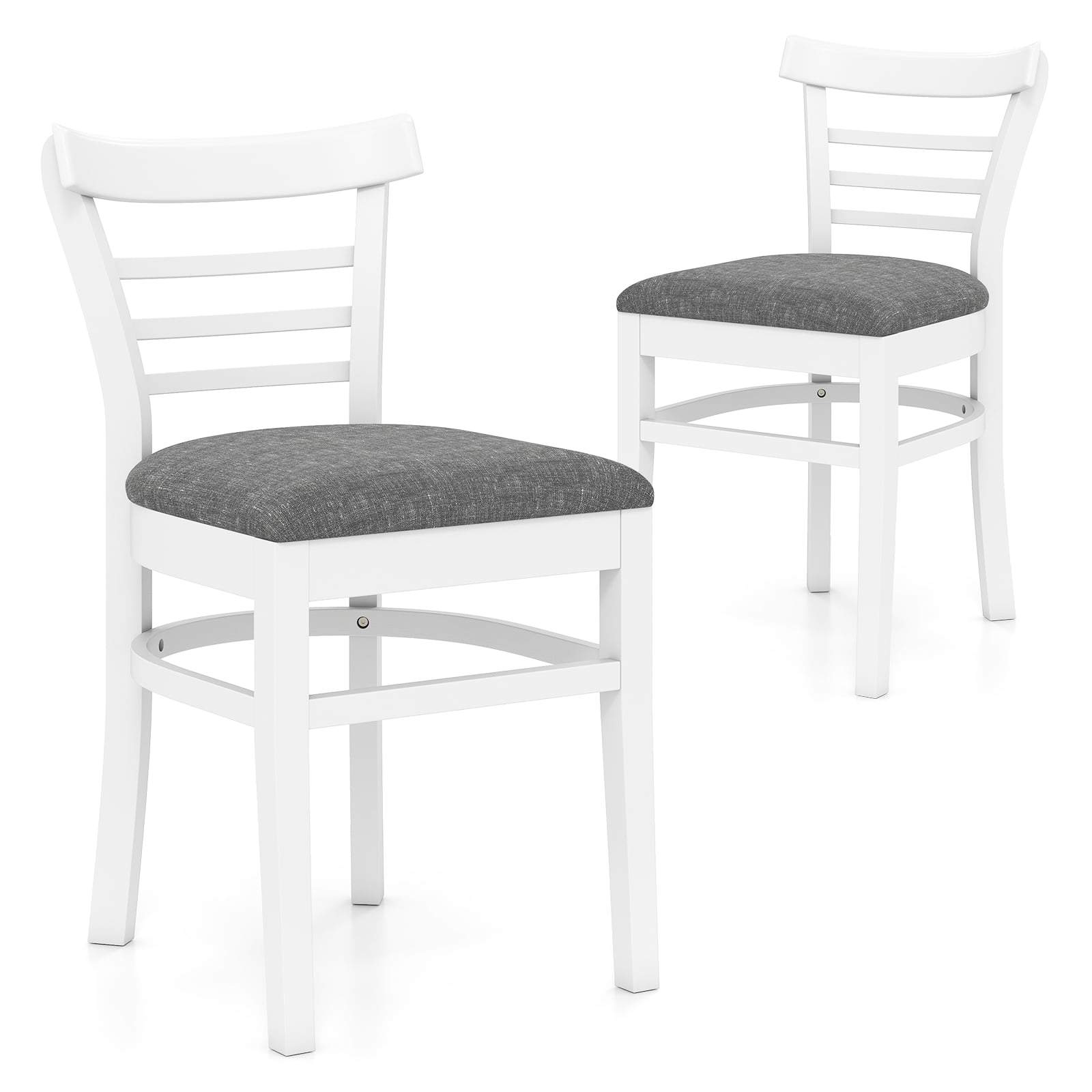 Vita matstolar i konstläder, set om 2 – Ergonomiska och hållbara | Hem & Hobby | Pryloteket