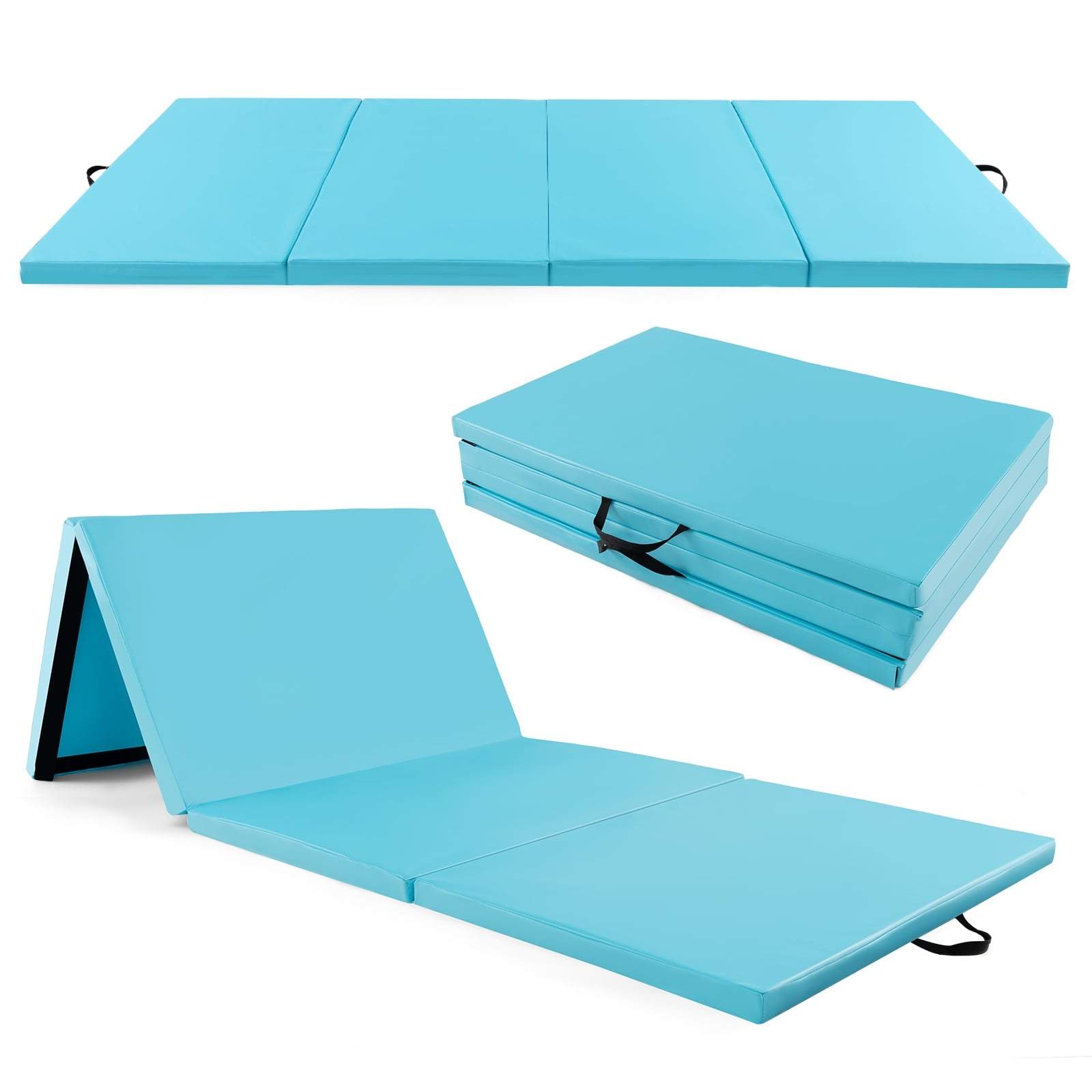 Hopfällbar gymnastikmatta – 300x117cm, ljusblå, EPE-skum | Hem & Hobby | Pryloteket