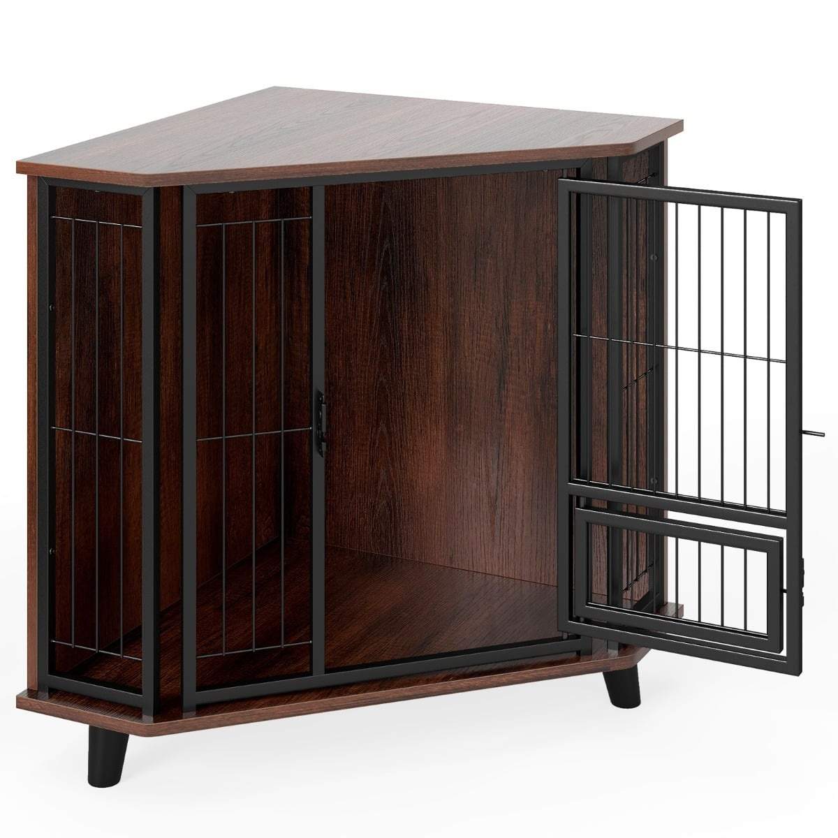 Hörnbur för hundar med matningsdörr – Platsbesparande husdjursmöbler | Hem & Hobby | Pryloteket