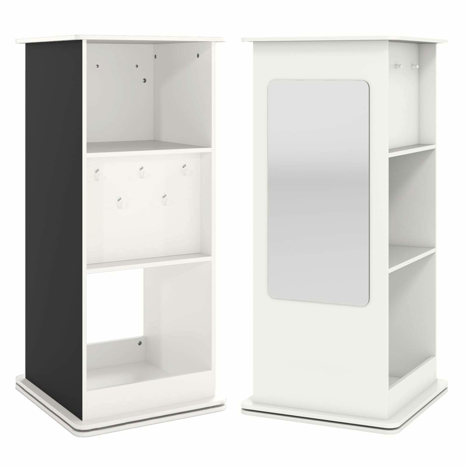 360 graders roterende børnebogreol med tavle og kroge