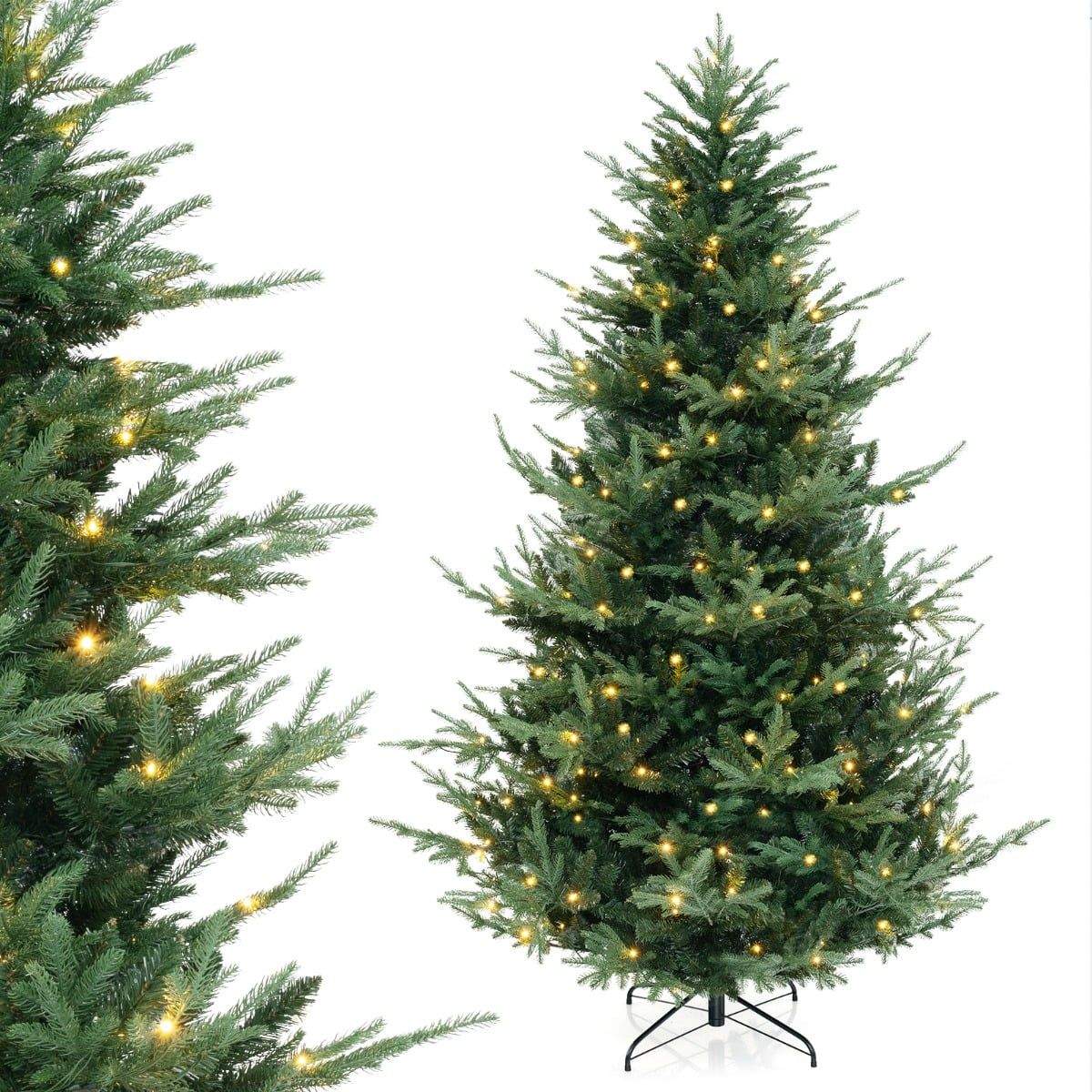 240 cm kunstigt juletræ med 450 LED-lys