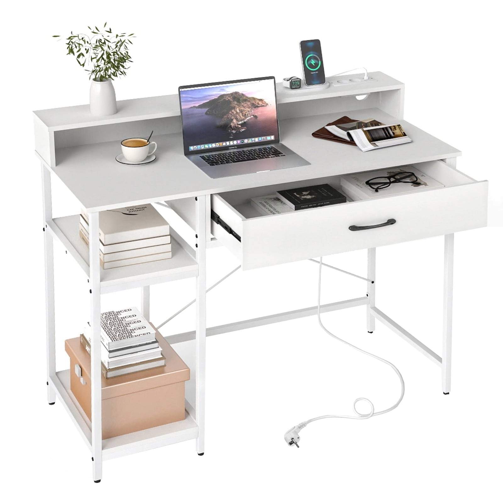 Datorbord med inbyggd laddningsstation och förvaring | Hem & Hobby | Pryloteket