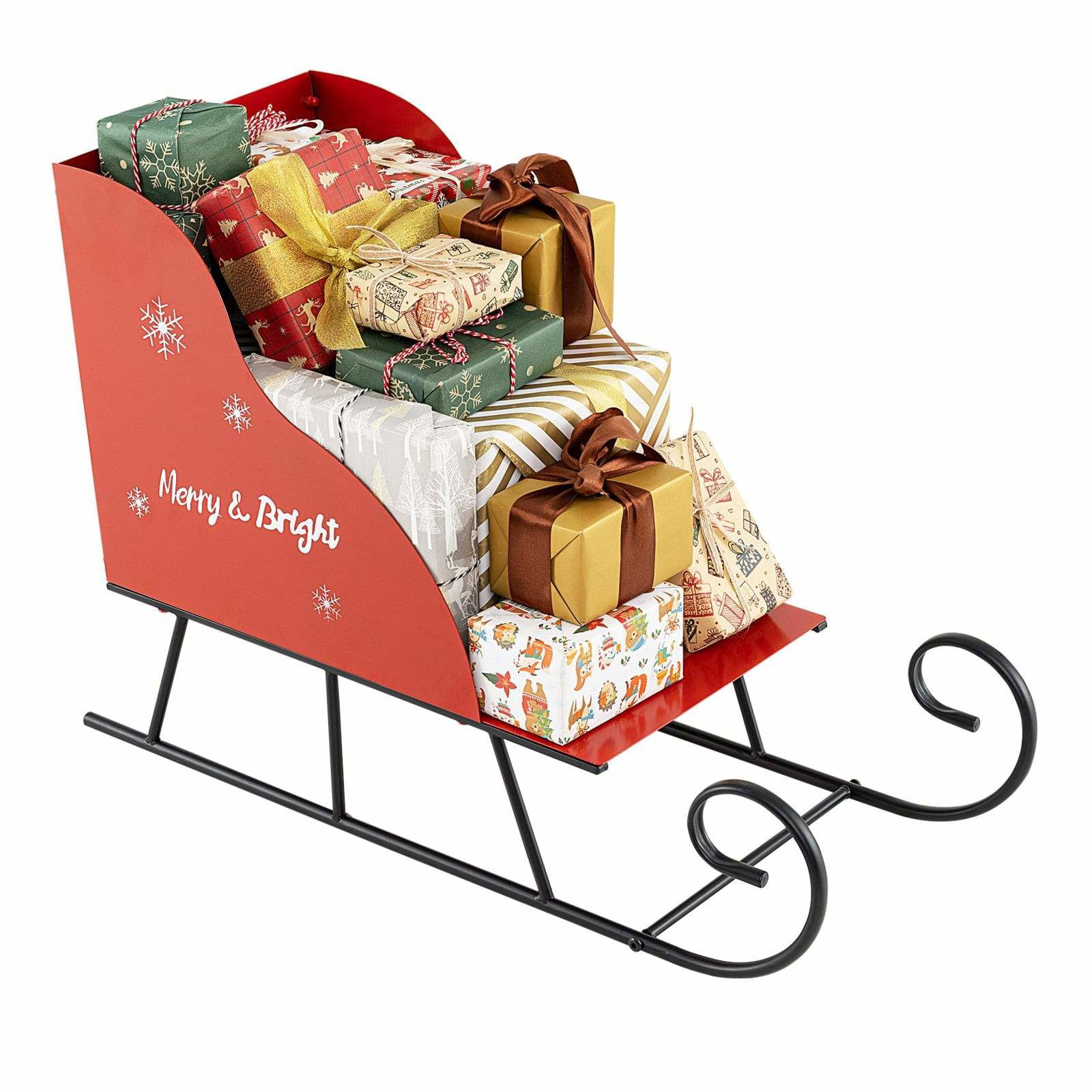 Metal Julemands-slædekurv – Festlig opbevaring, 74 cm
