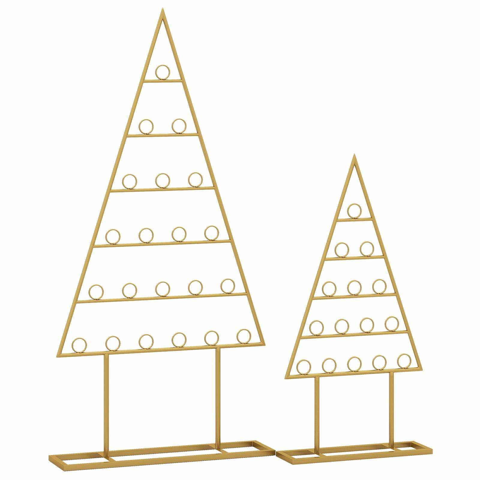 Juletræskortholdere – Metal, sæt med 2, 36 klips
