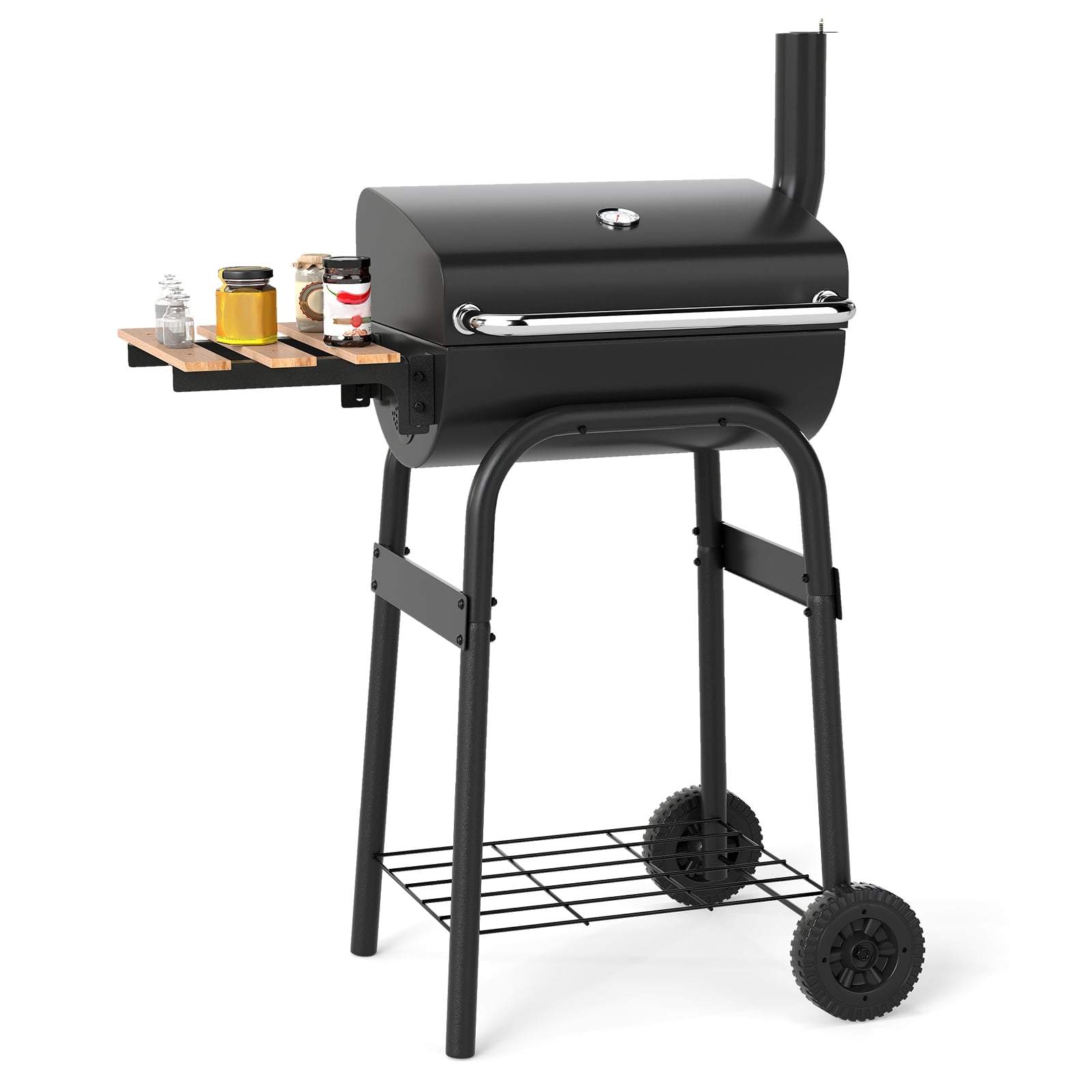 Kolgrill med fällbart sidobord och termostat | Hem & Hobby | Pryloteket