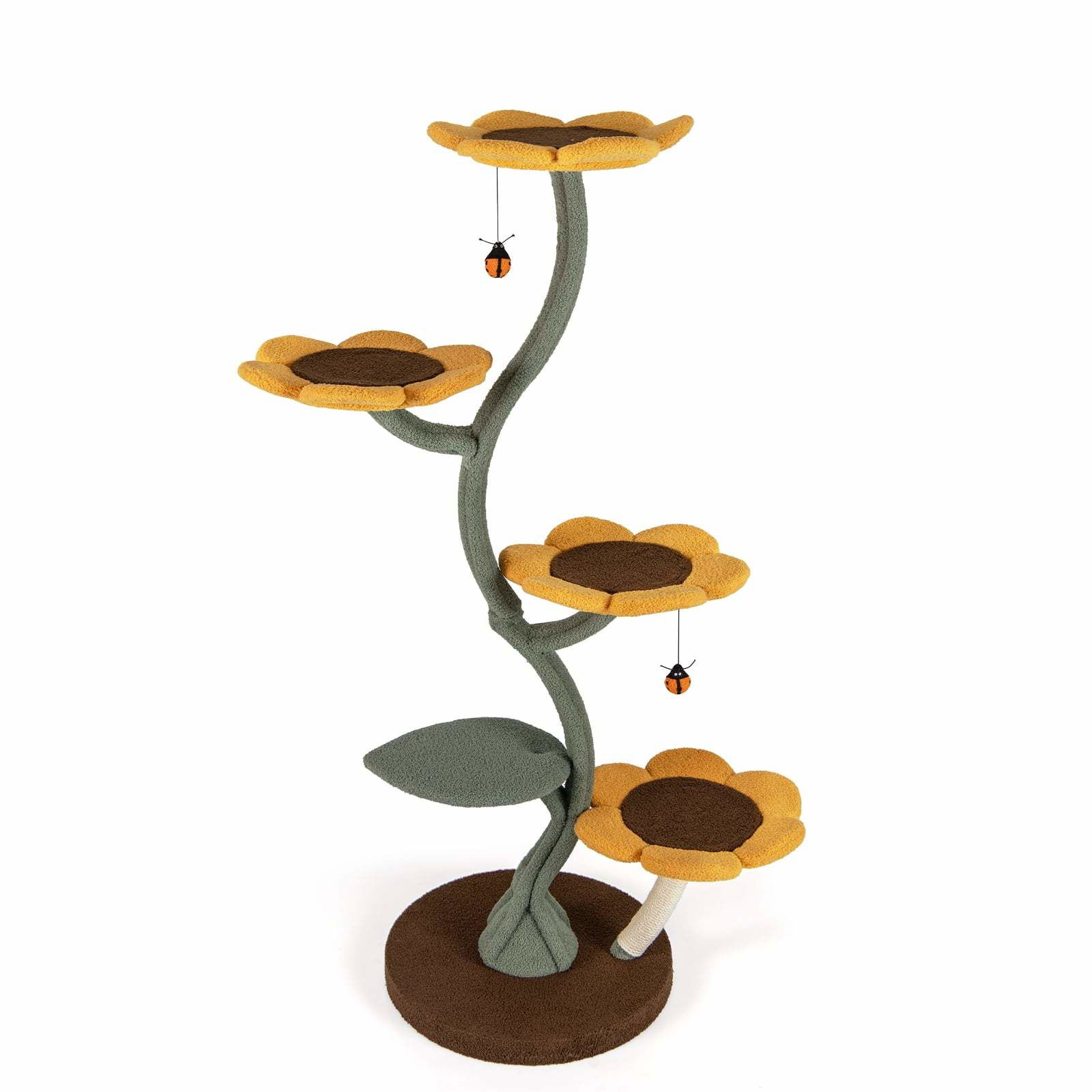 Kradsetræ med 5 blomster- og bladplatforme – 175 cm højt