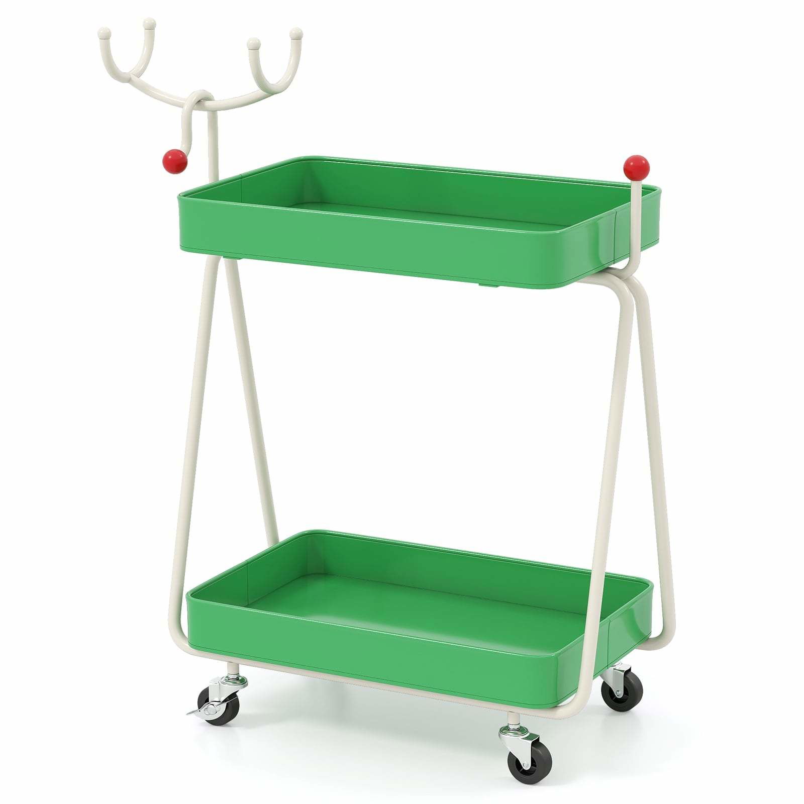 Rensdyr-tema 2-lags rullevogn – Festlig opbevaringsløsning