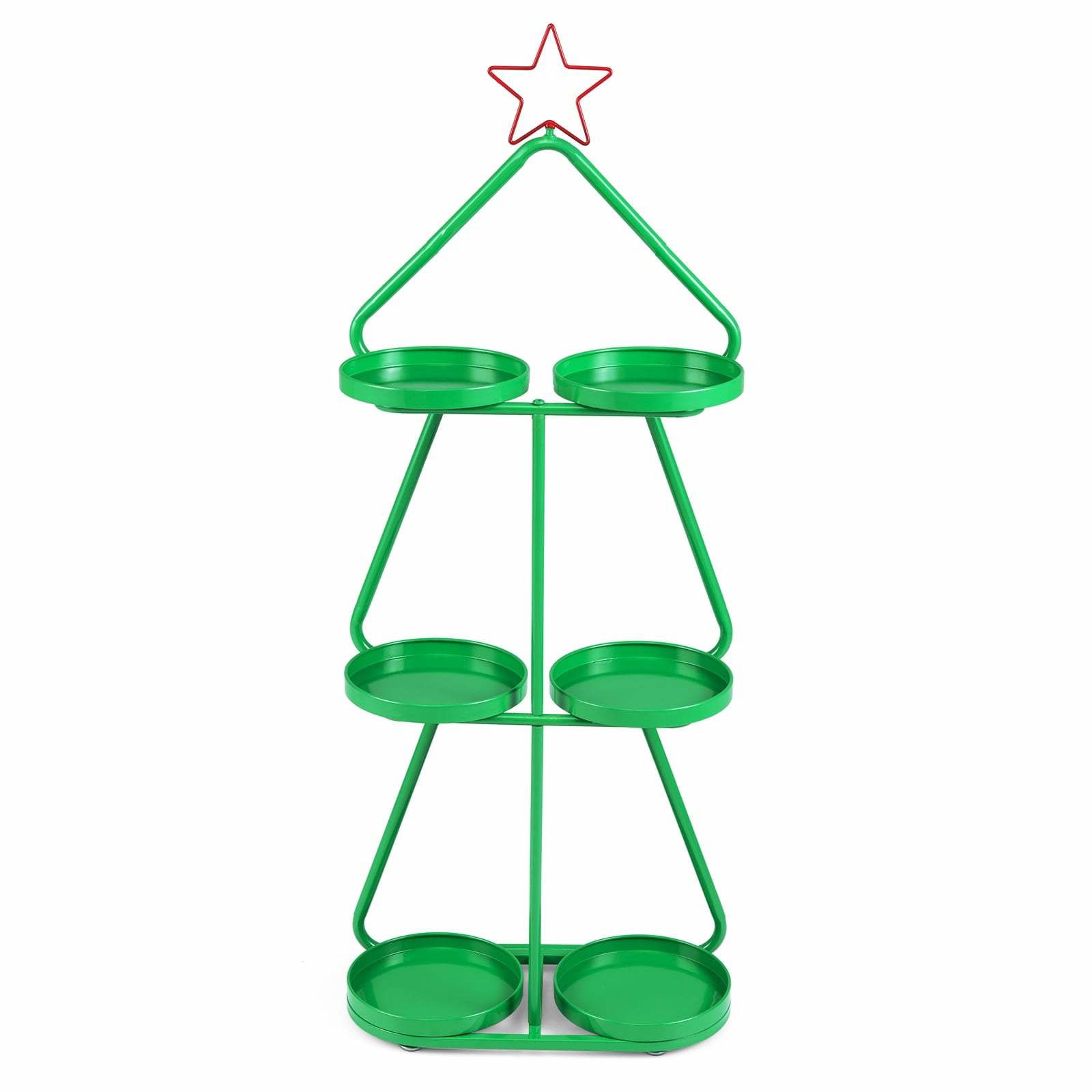 3-lags metalplantestativ – juletræsdesign