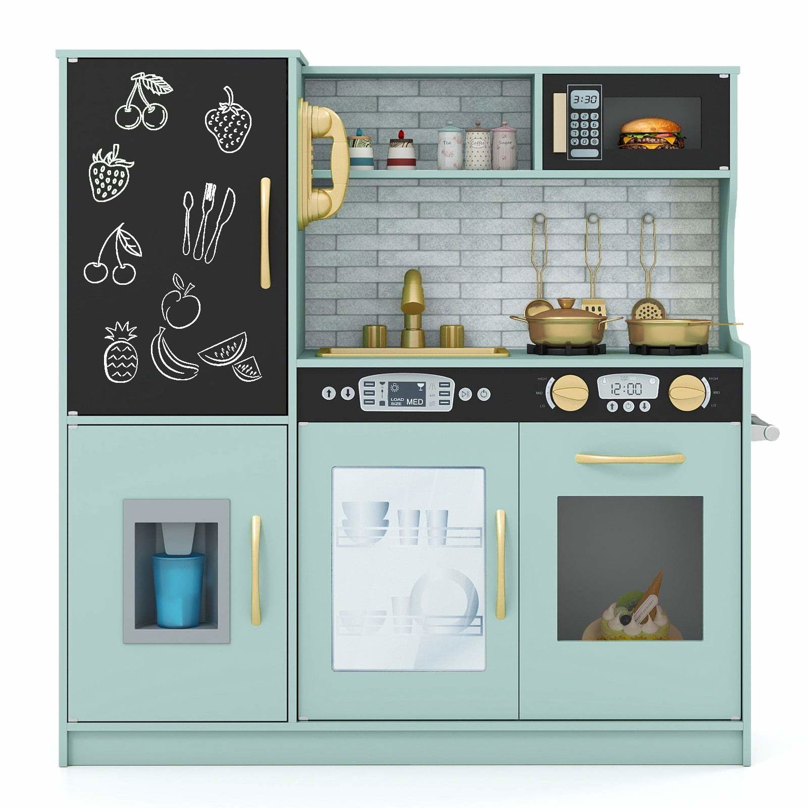 Børnelegekøkkensæt med tavle og tilbehør