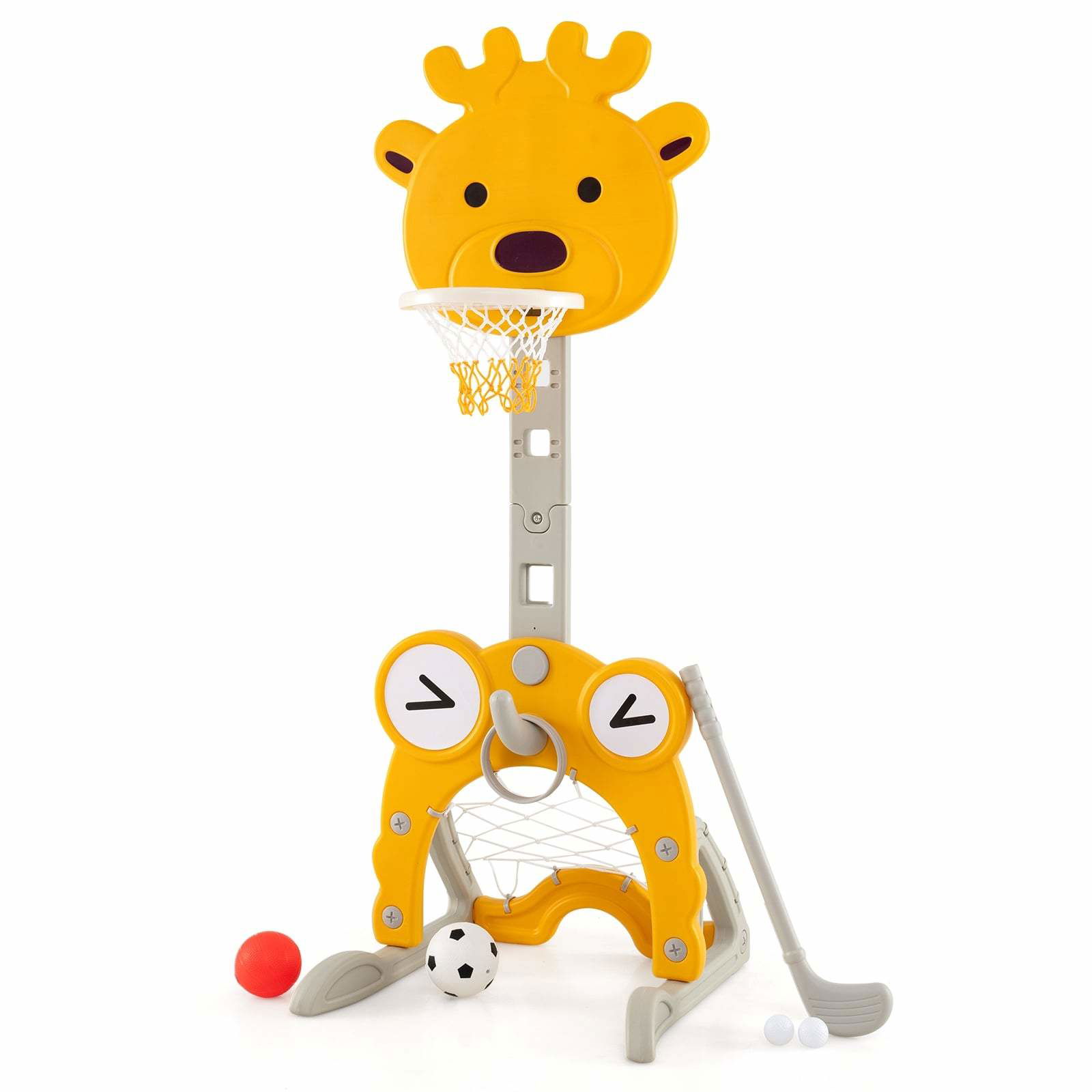 4-i-1 aktivitetscenter til børn – justerbar basketballkurv
