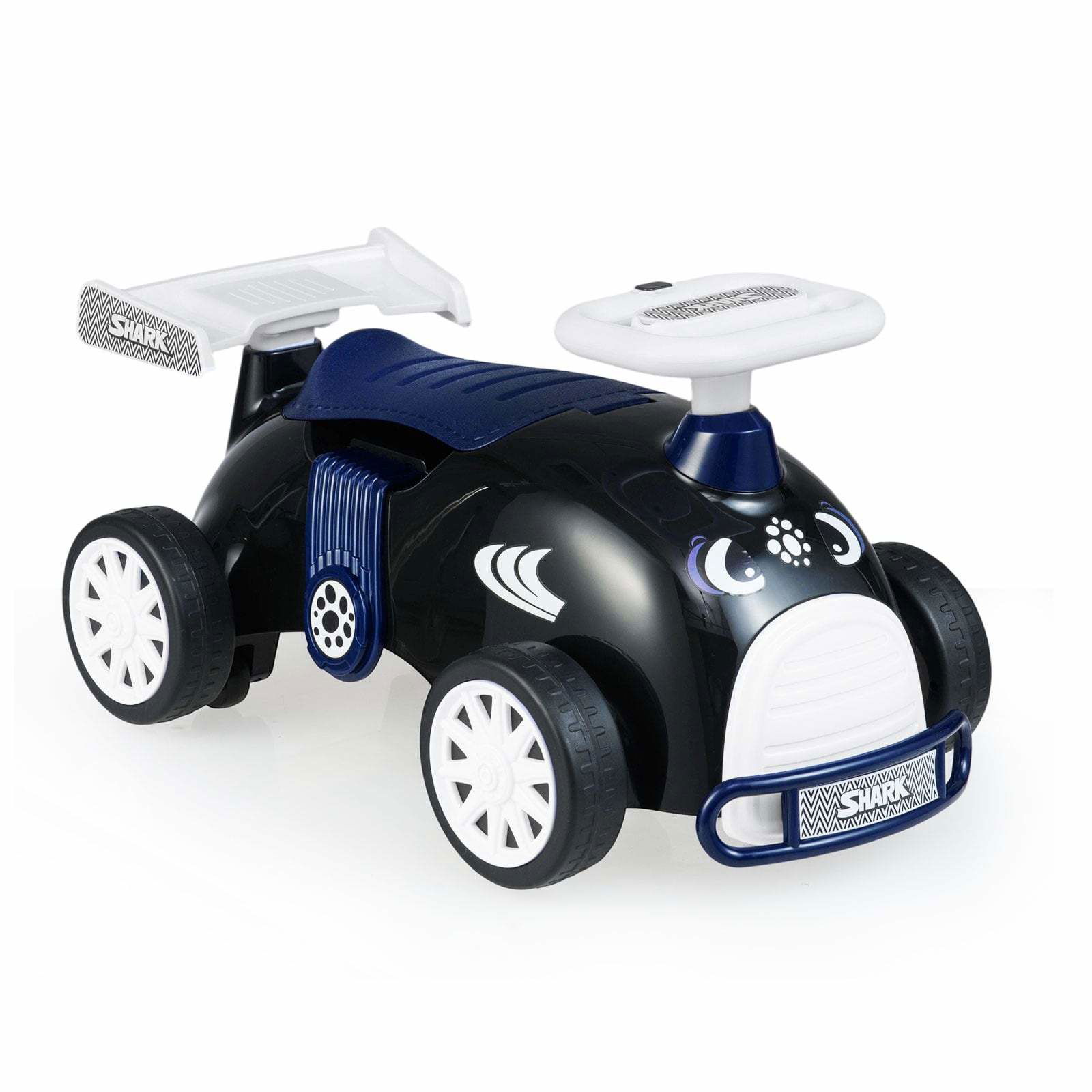 Kørevogn til småbørn med musik og opbevaring – Shark Design