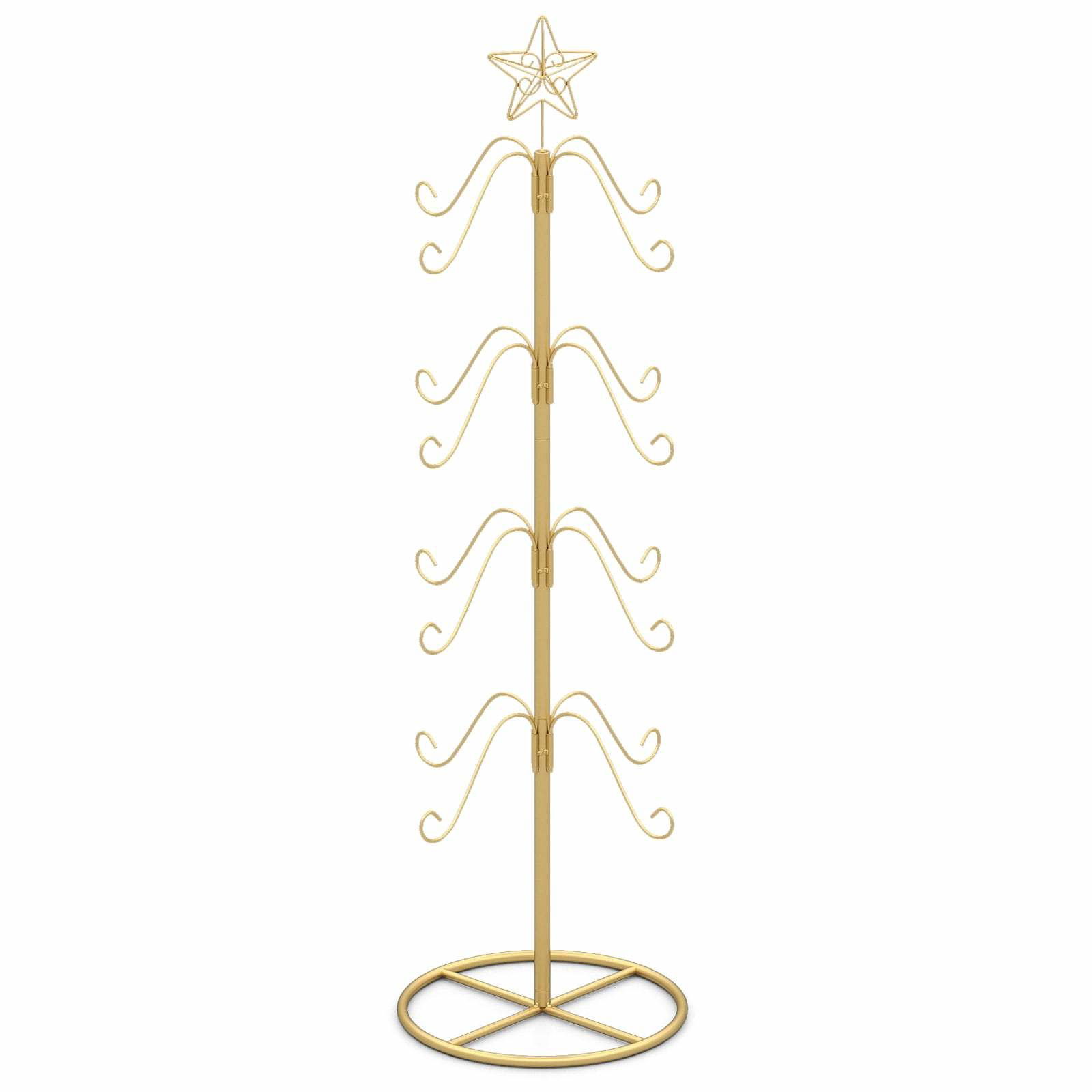 Juletræsstrømpeholder – 16 kroge, gyldent metal