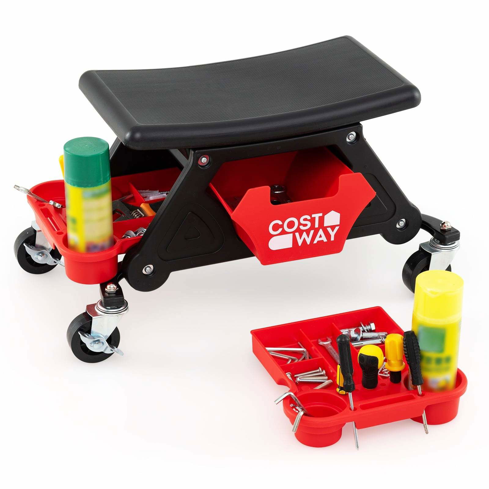 Mekanisk rullpall – Kraftig, 135 kg kapacitet, Svart | Hem & Hobby | Pryloteket