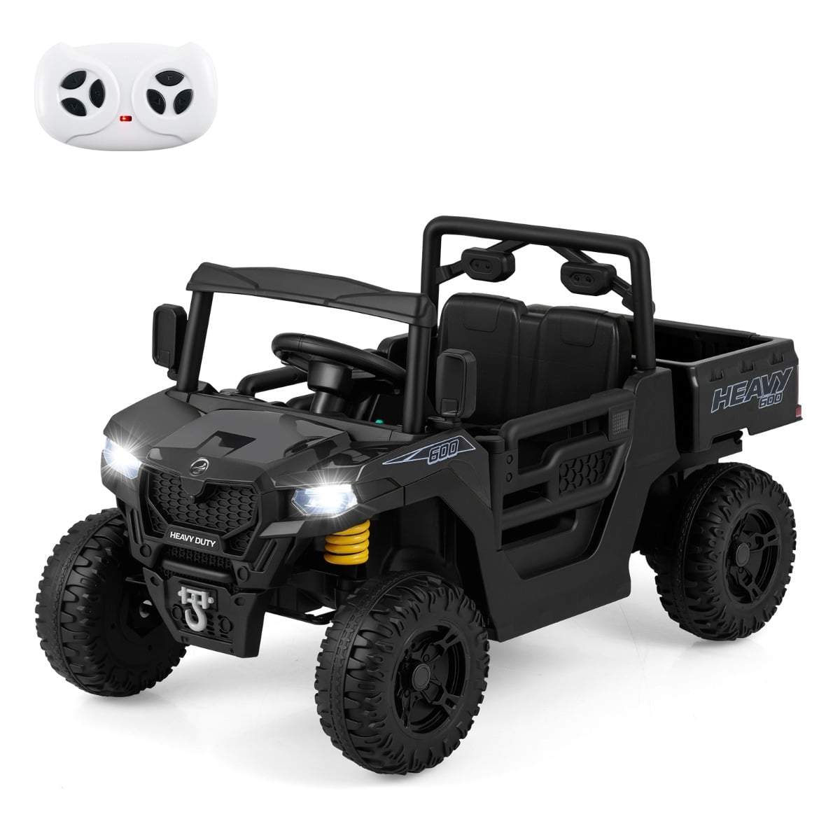 Elektrisk dumper för barn – fjärrkontroll, 12V, svart | Hem & Hobby | Pryloteket