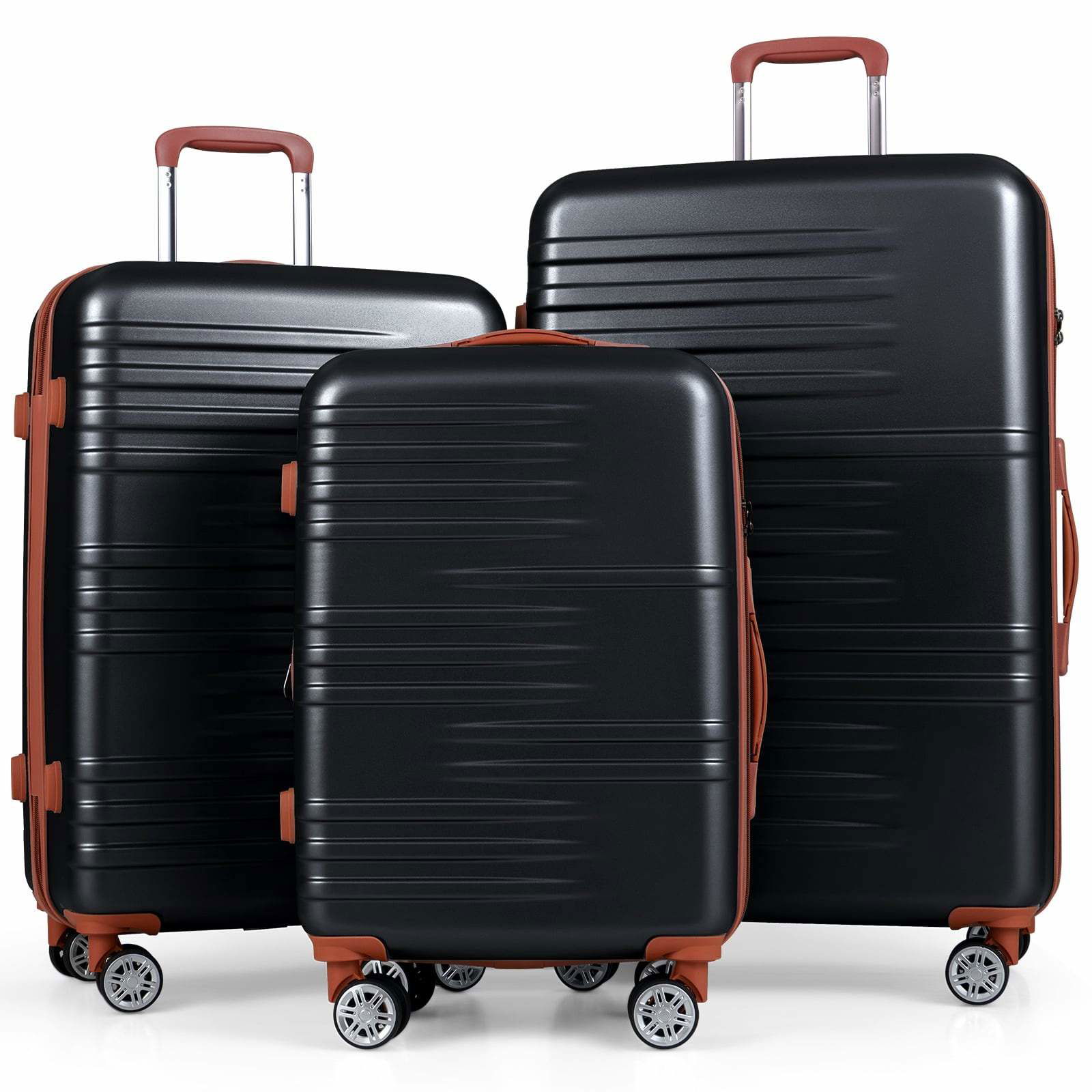 3-delt hårdt bagagesæt – TSA-lås, spinnerhjul