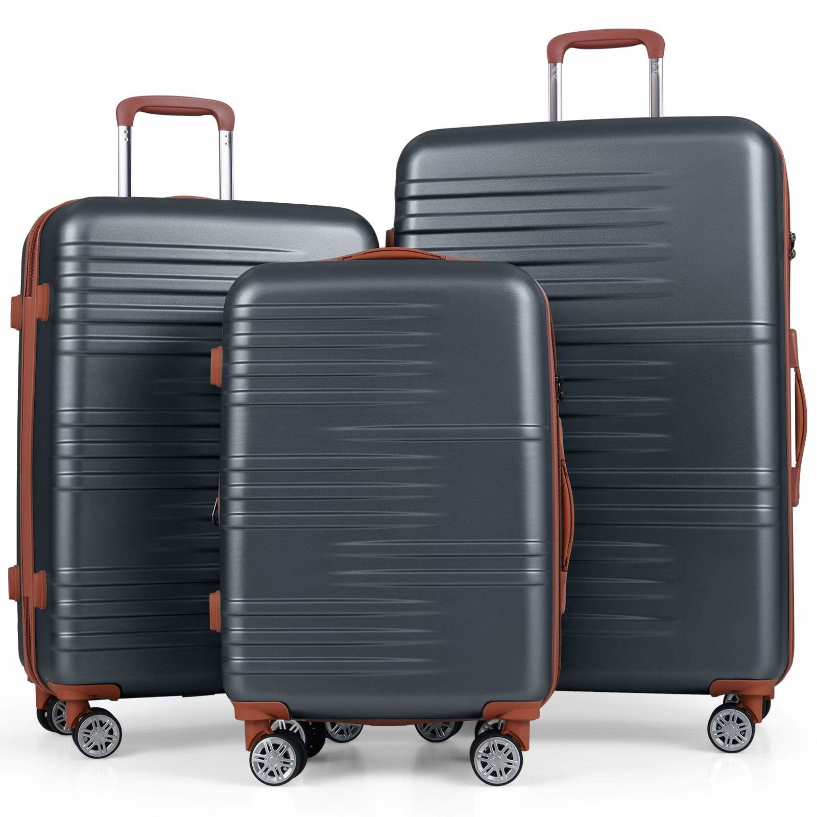 3-delt hårdt bagagesæt med TSA-lås og hjul