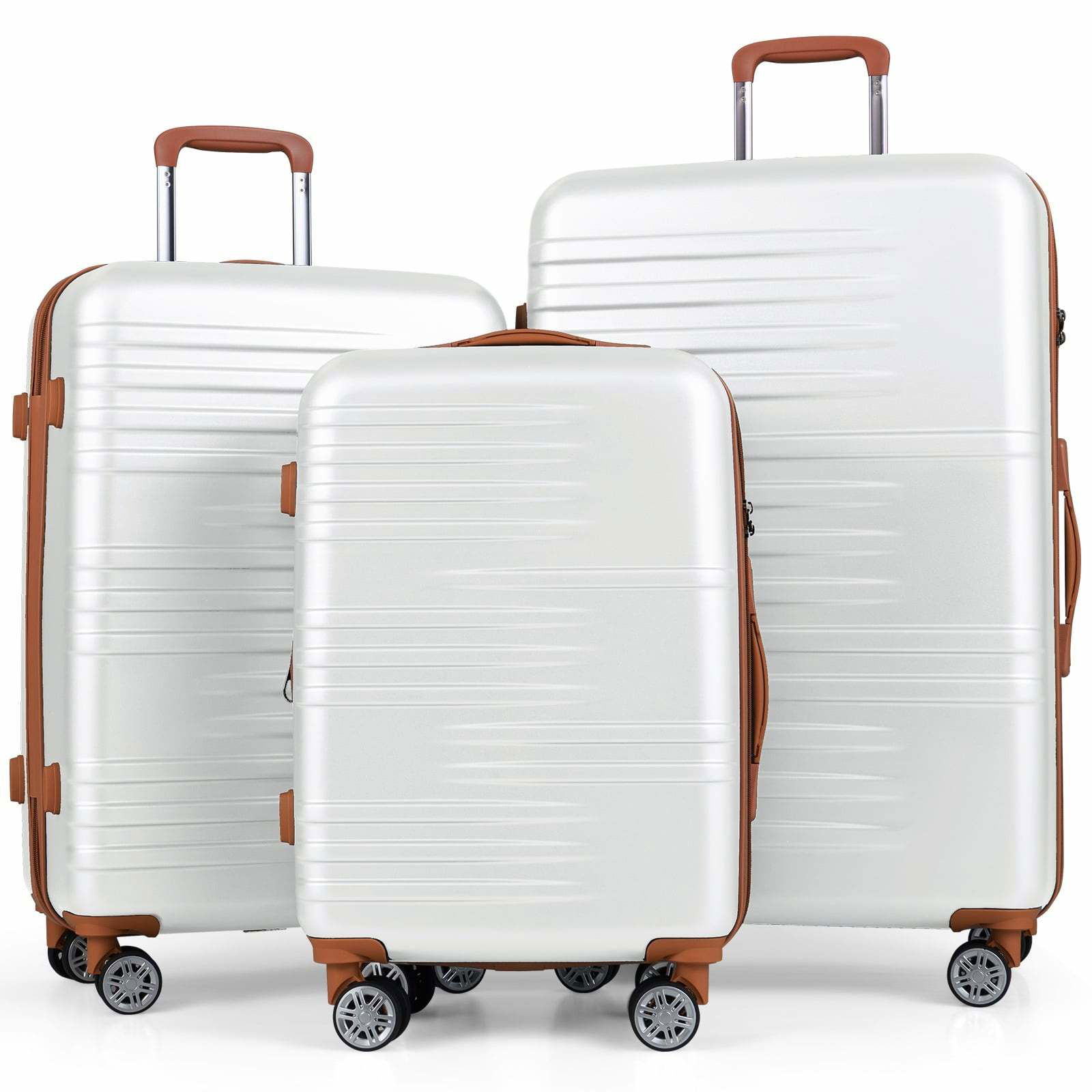 3-delt hårdt bagagesæt med TSA-lås og hjul