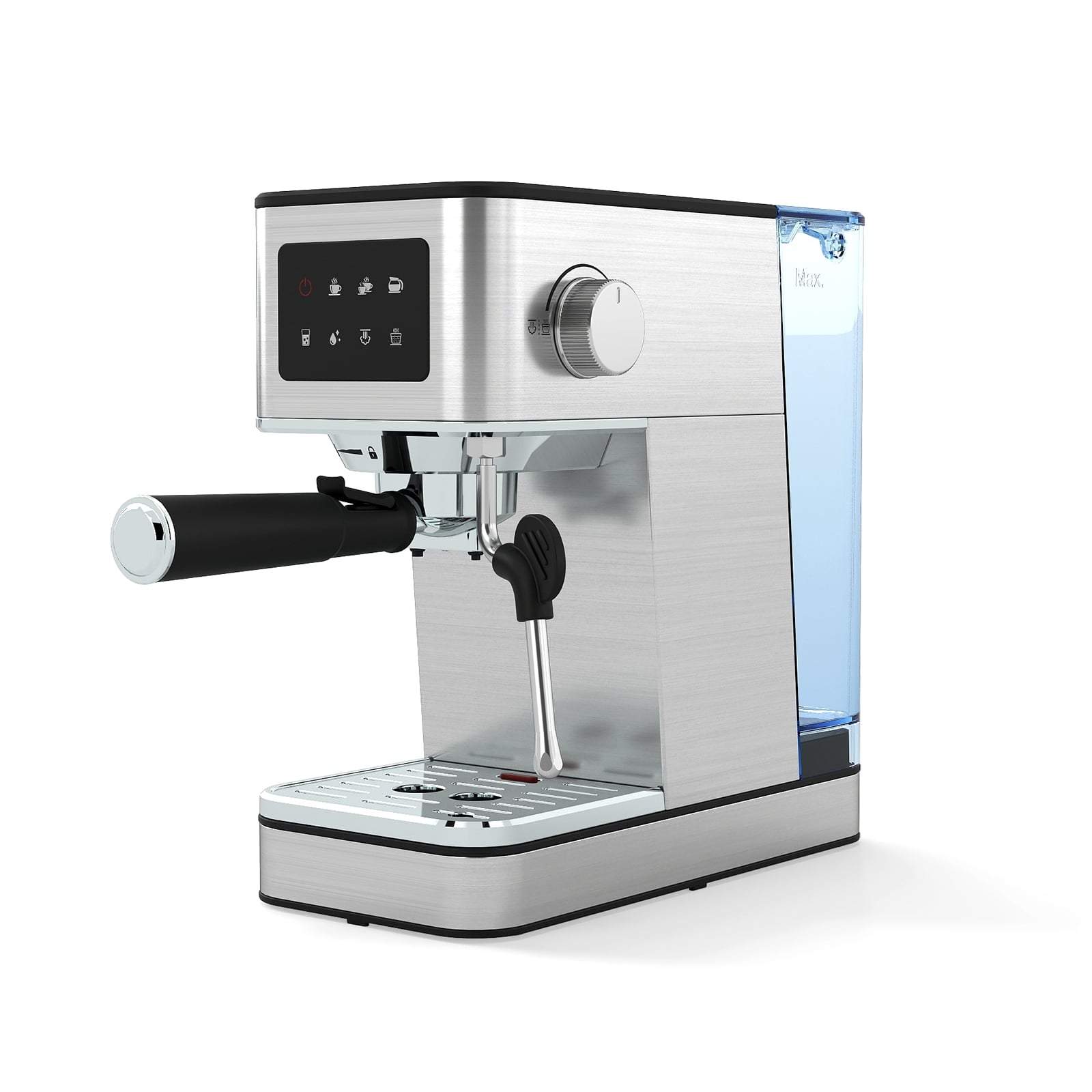 Espressomaskin med mjölkskummare, 20 bar, pekskärm, silver | Hem & Hobby | Pryloteket