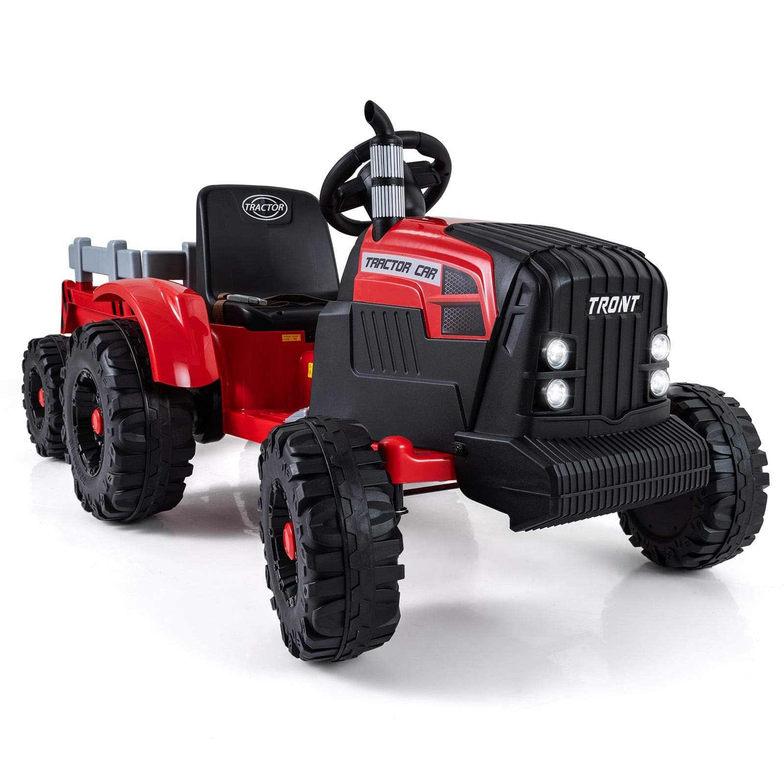 24V Eltraktor för barn med avtagbar släpvagn – Röd | Hem & Hobby | Pryloteket