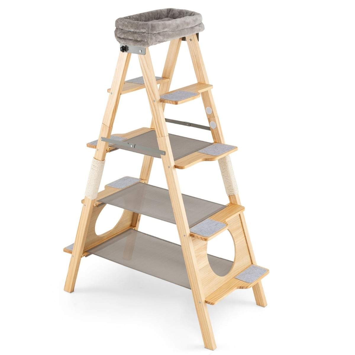 Klösträd med sisalstolpar och vadderad sittpinne – vikbar design | Hem & Hobby | Pryloteket