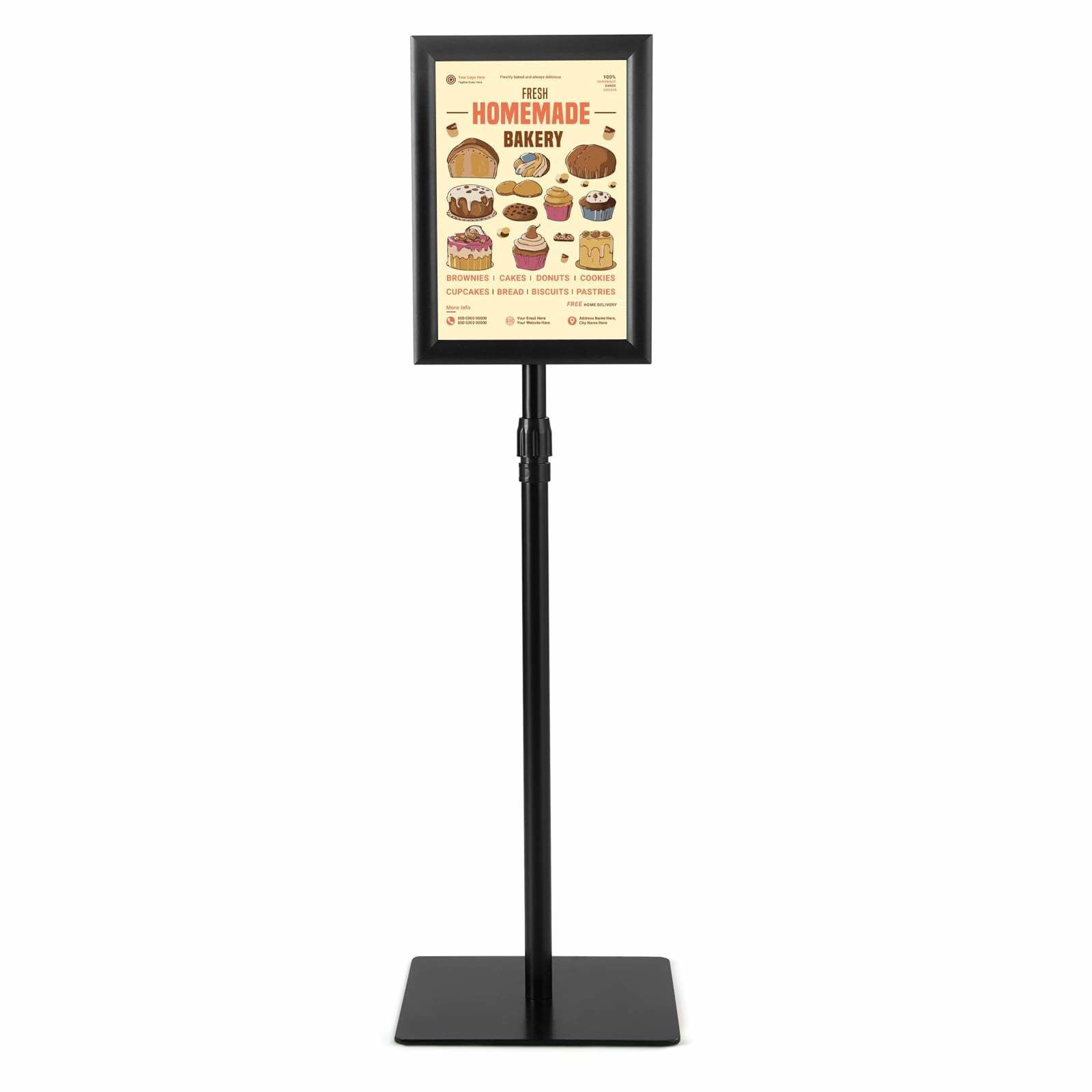 A4 skilteholdere, 2-pak – justerbare og holdbare displaystativer