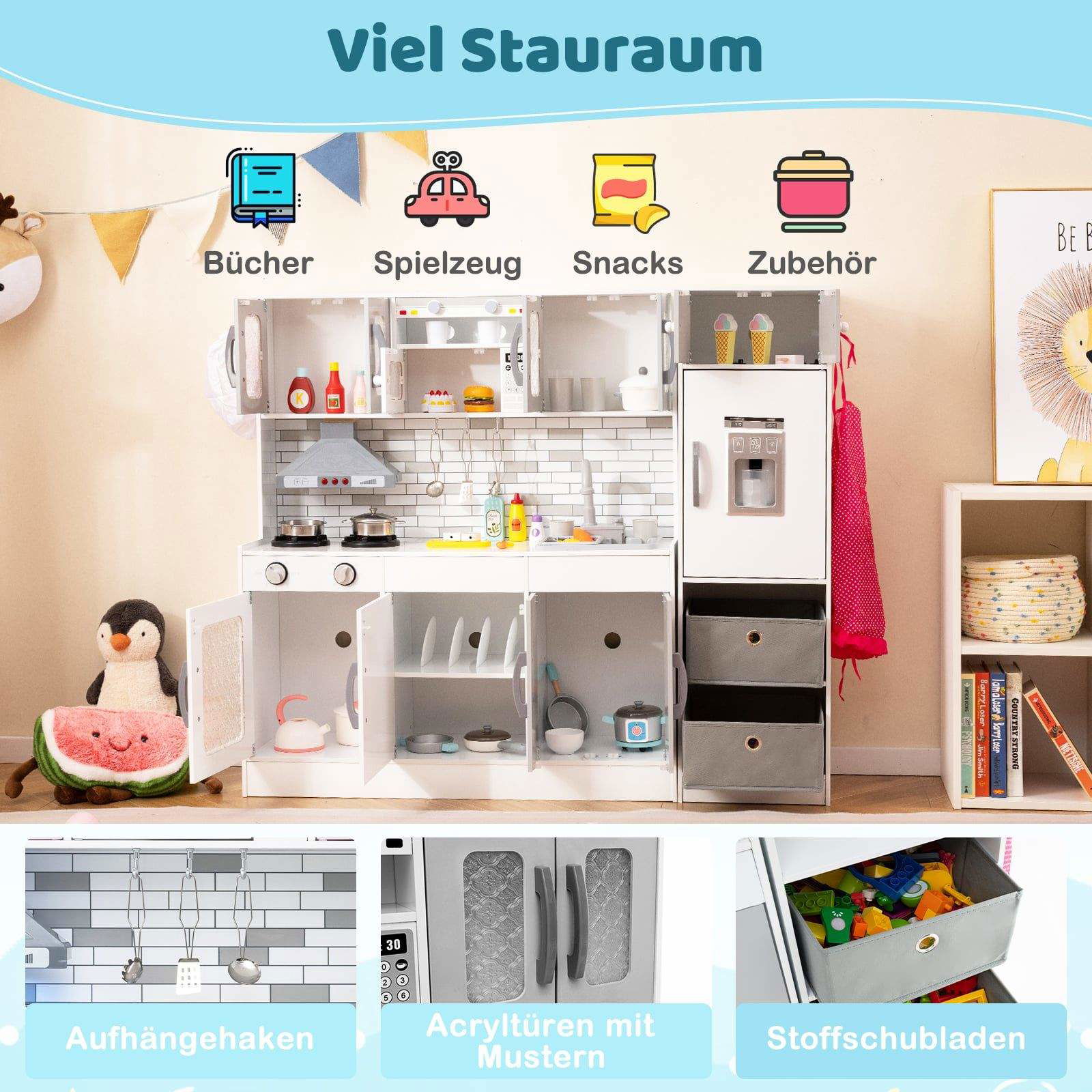 Trælegekøkkensæt med lys og lyd – Modular Fun