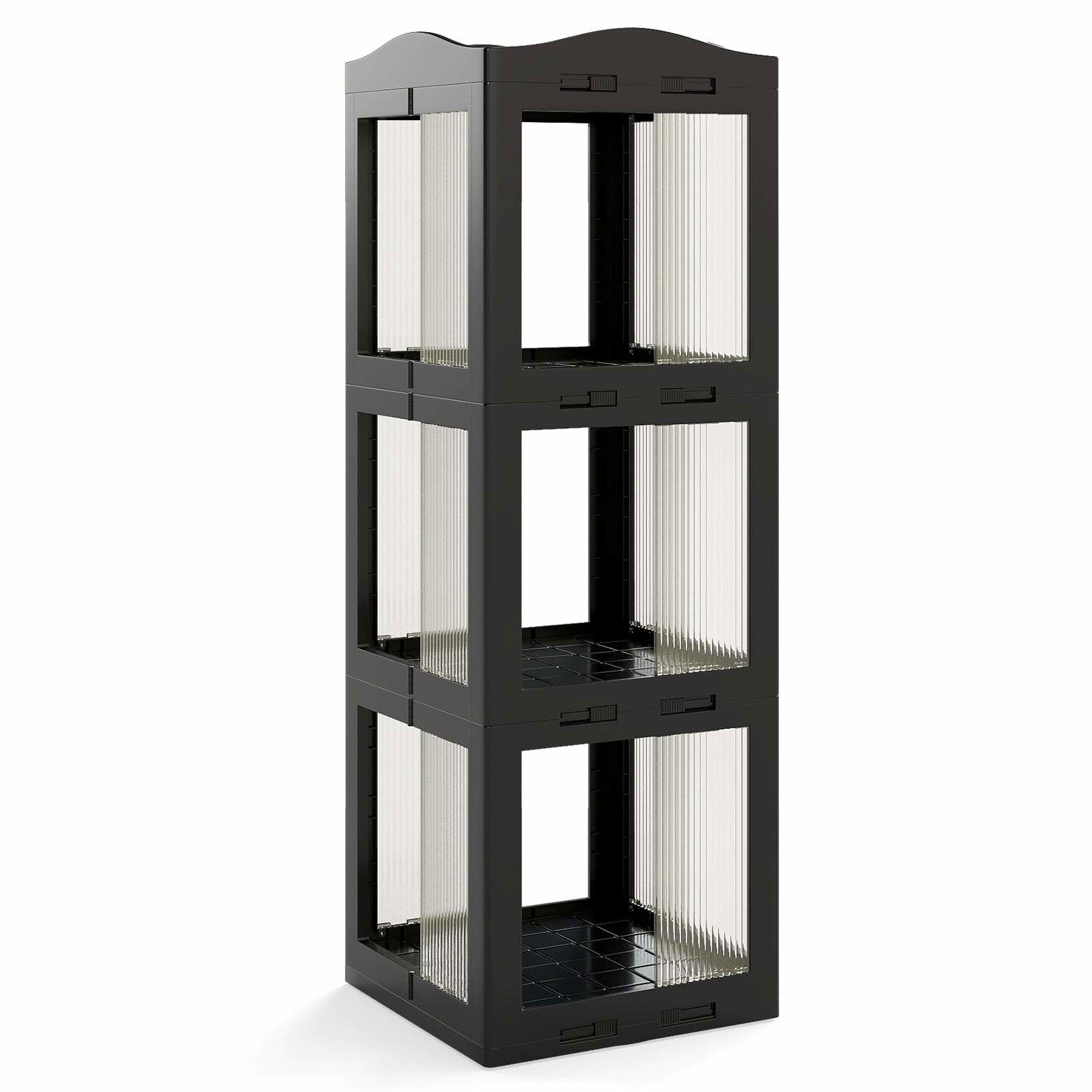 360 graders roterende bogreol med 3 niveauer – pladsbesparende hjørnedesign