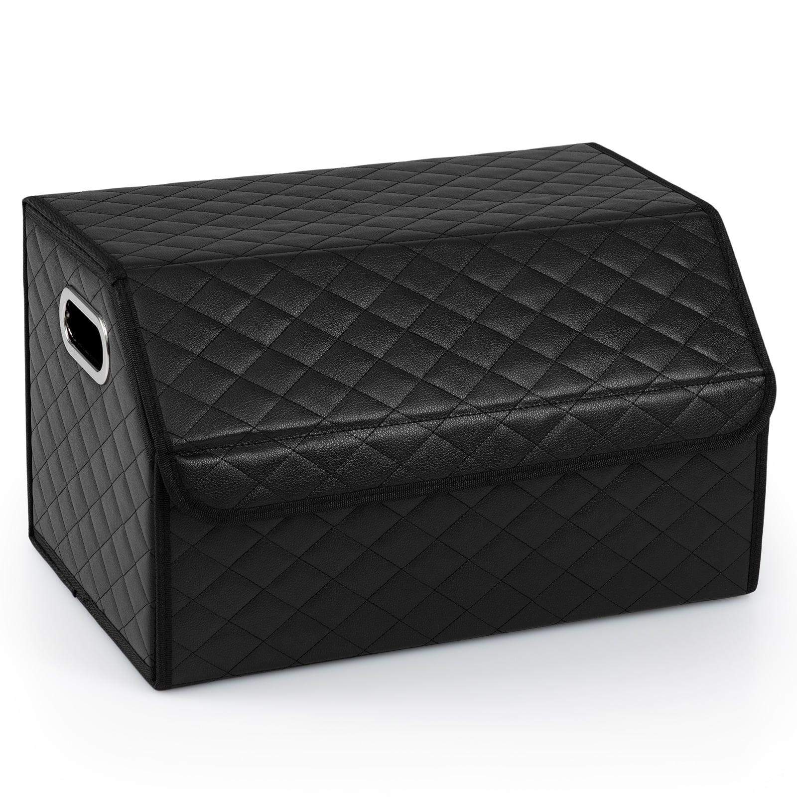 35L hopfällbar bagageutrymmesorganisatör i läder, justerbar avdelare | Hem & Hobby | Pryloteket