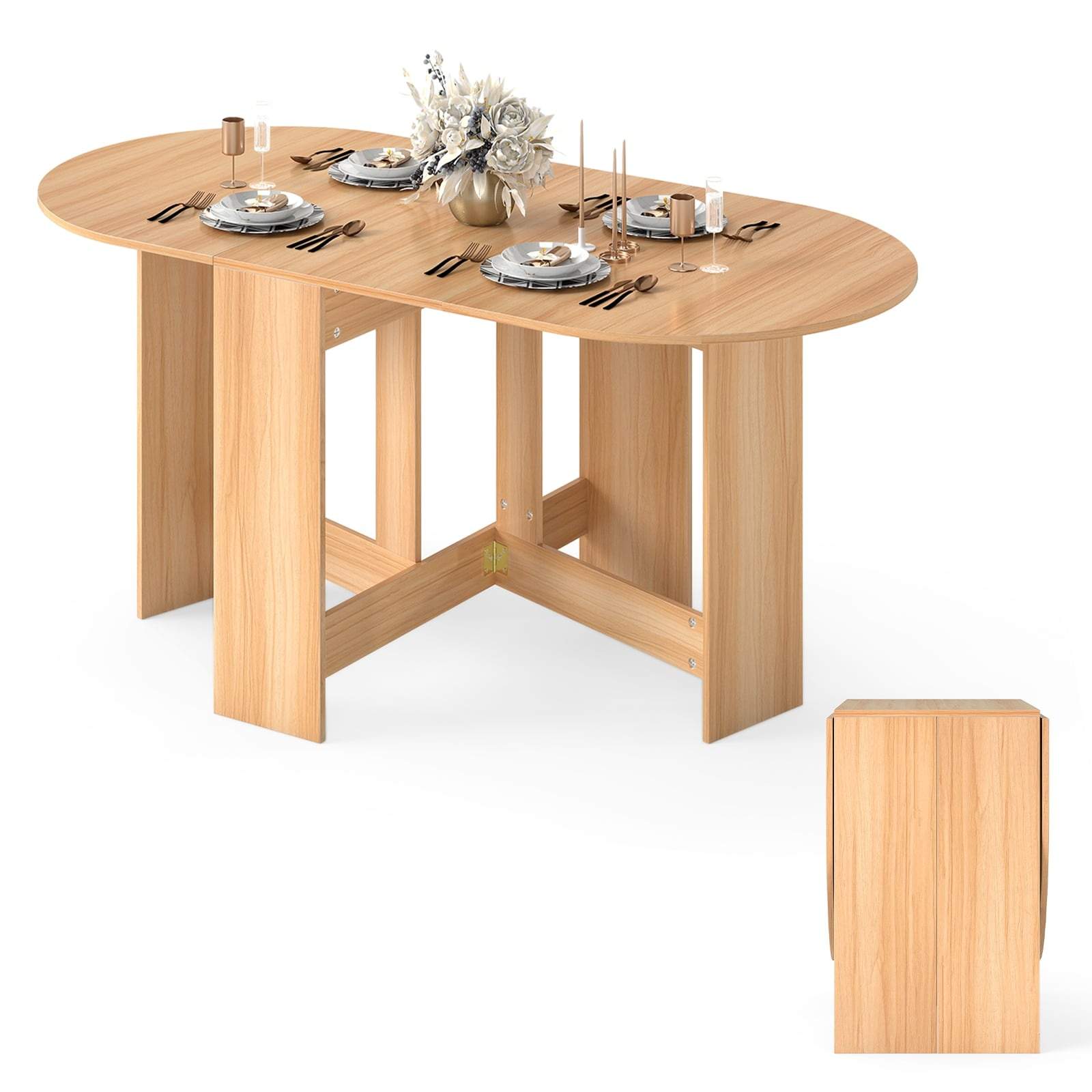 Rundt foldbart balkonbord – Pladsbesparende, alsidigt design