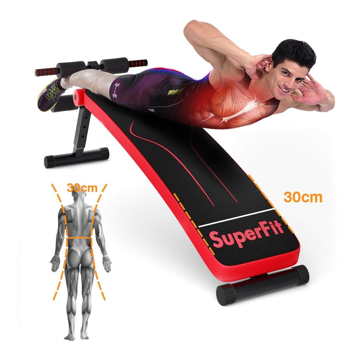 Sammenklappelig siddebænk, justerbar og robust, 200 kg kapacitet