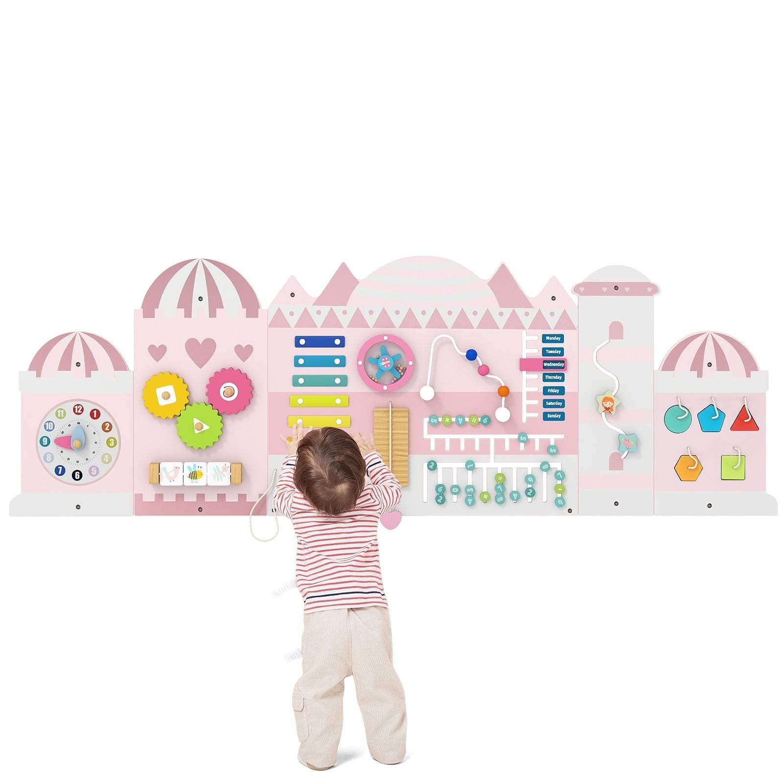 Montessori-aktivitetsvägg för barn – 11-i-1 träleksak | Hem & Hobby | Pryloteket