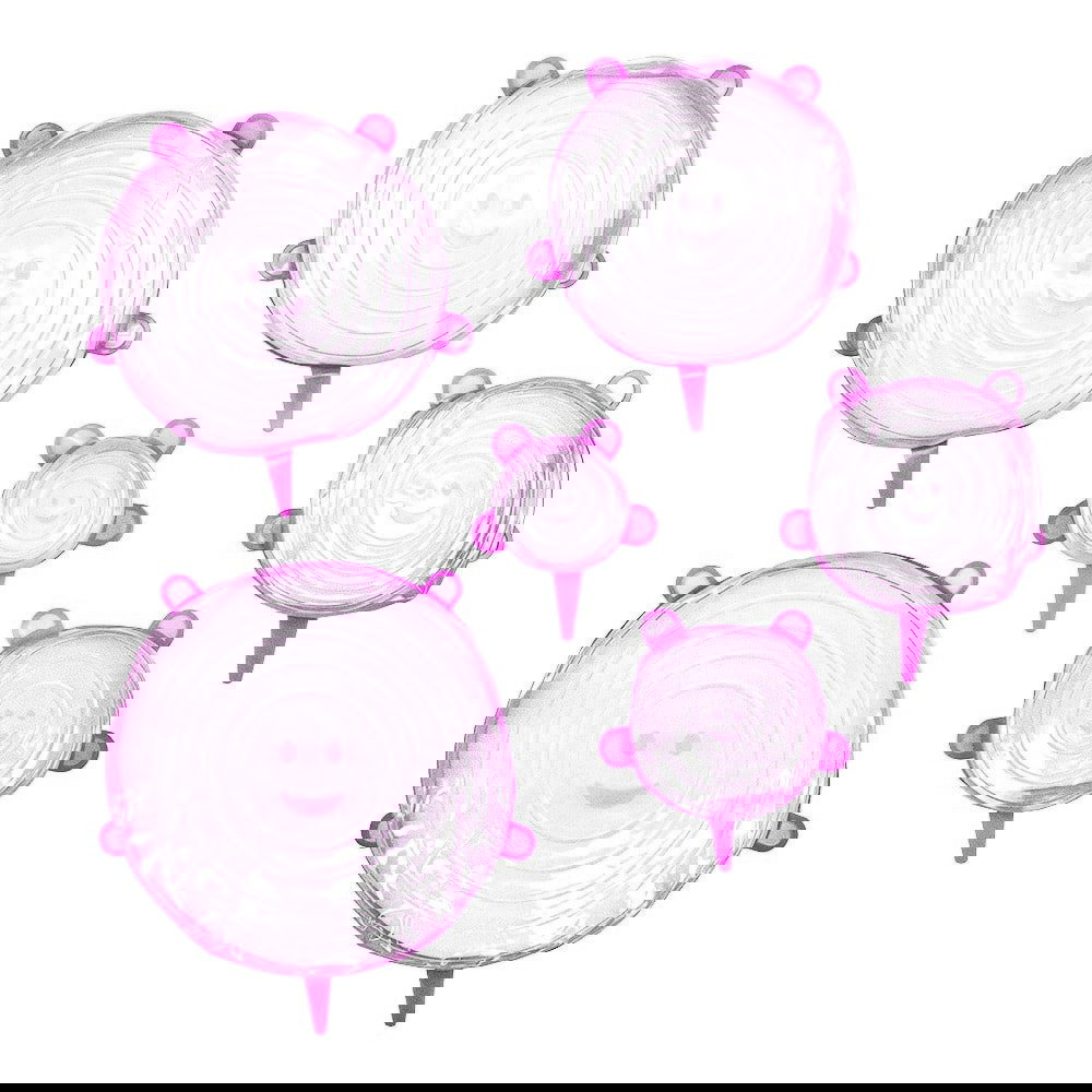 6x Pinkki silikonikansi