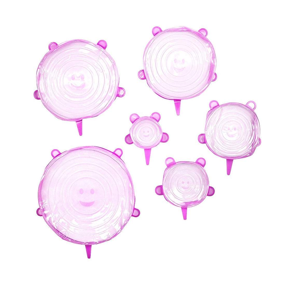 6x Rosa silikonlock | Hem & Hobby - Hem & Hushåll - Kök - Köksredskap - Lock | Pryloteket