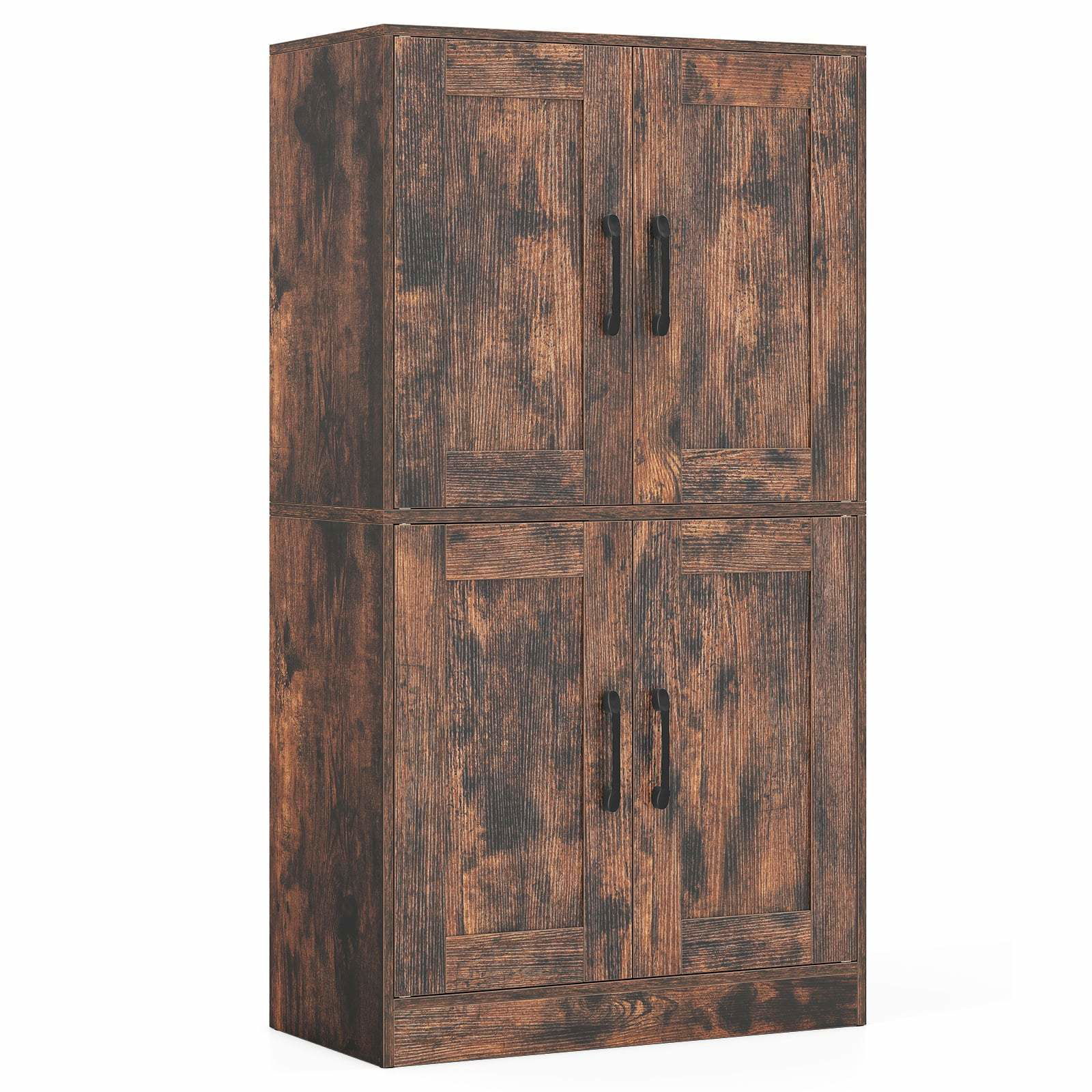 Køkkenskab med justerbare hylder – Rustik brun opbevaring