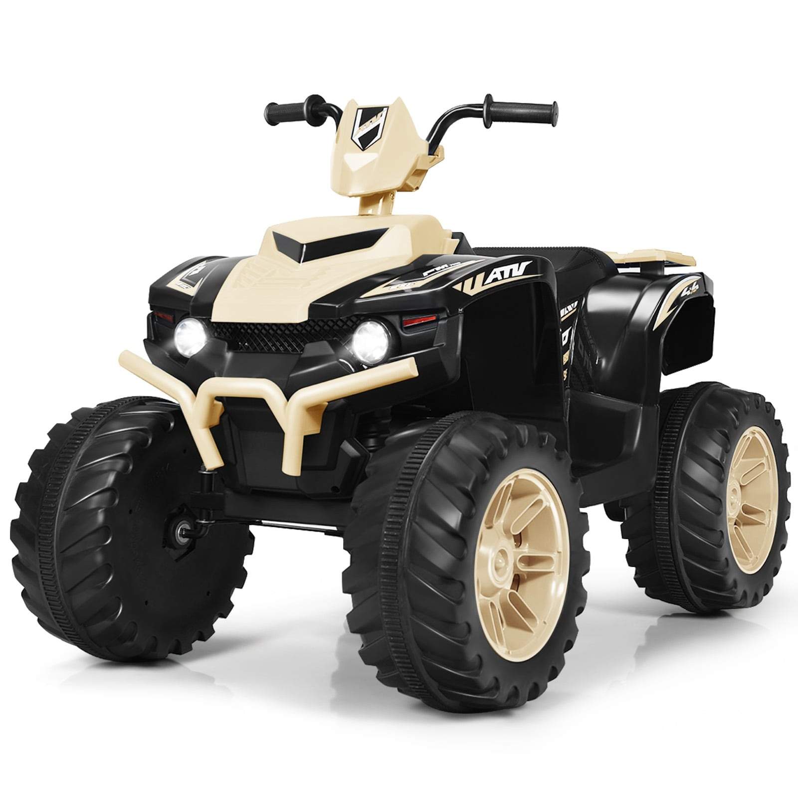 12V Børne Elektrisk ATV med Musik & Forlygter – Gul