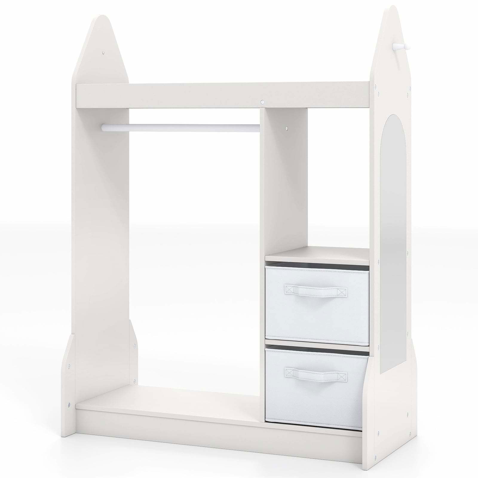 Børnegarderobe med spejl – Rocket Design, 107 cm