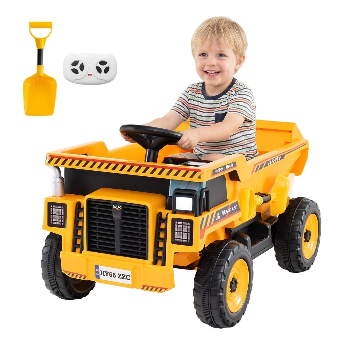 24V elektrisk dumper til børn med fjernbetjening og skovl